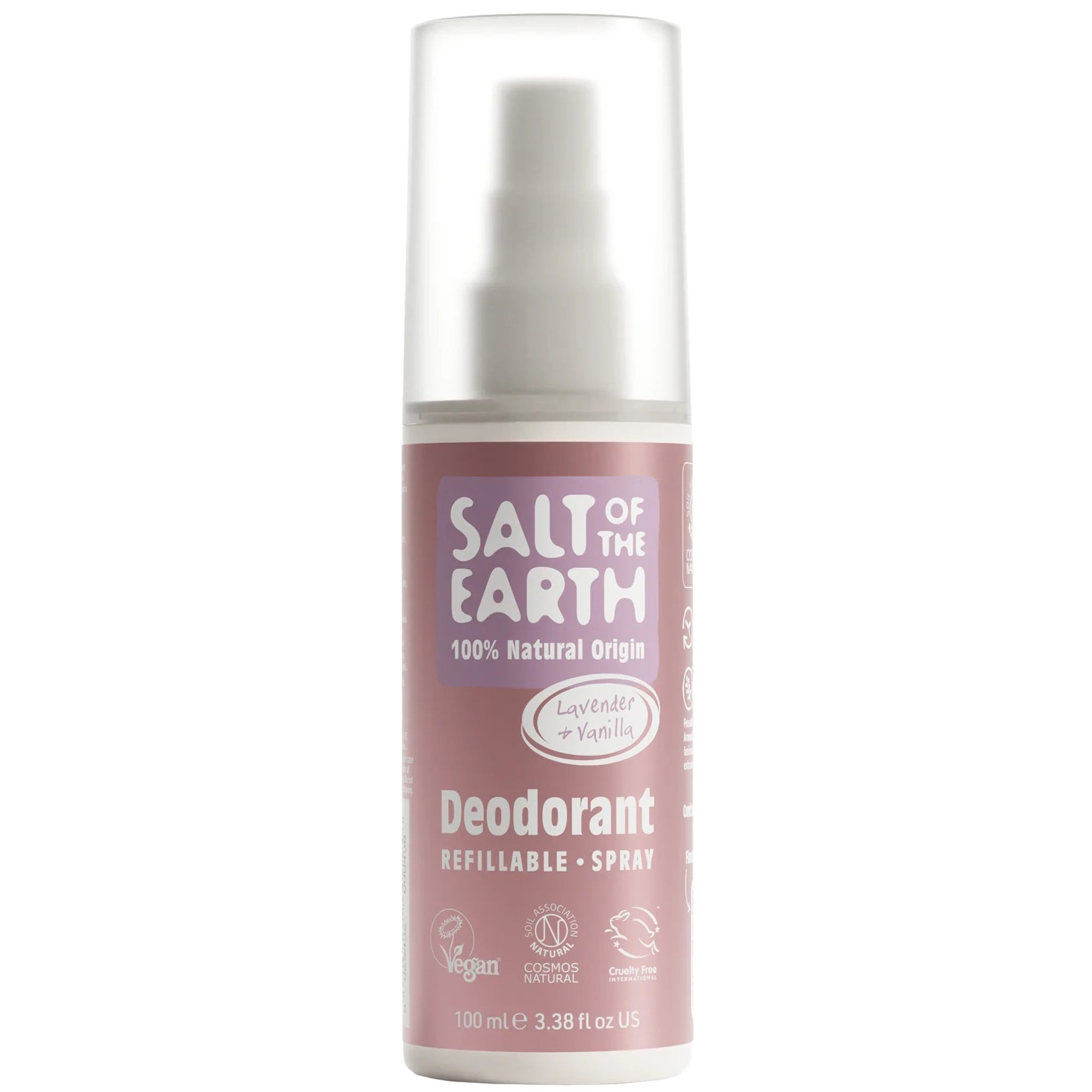 Salt of the Earth Deodorant Spray Αποσμητικό Σπρέι Φυσικής Προέλευσης με Άρωμα Λεβάντα & Βανίλια 100ml - Lavender & Vanilla