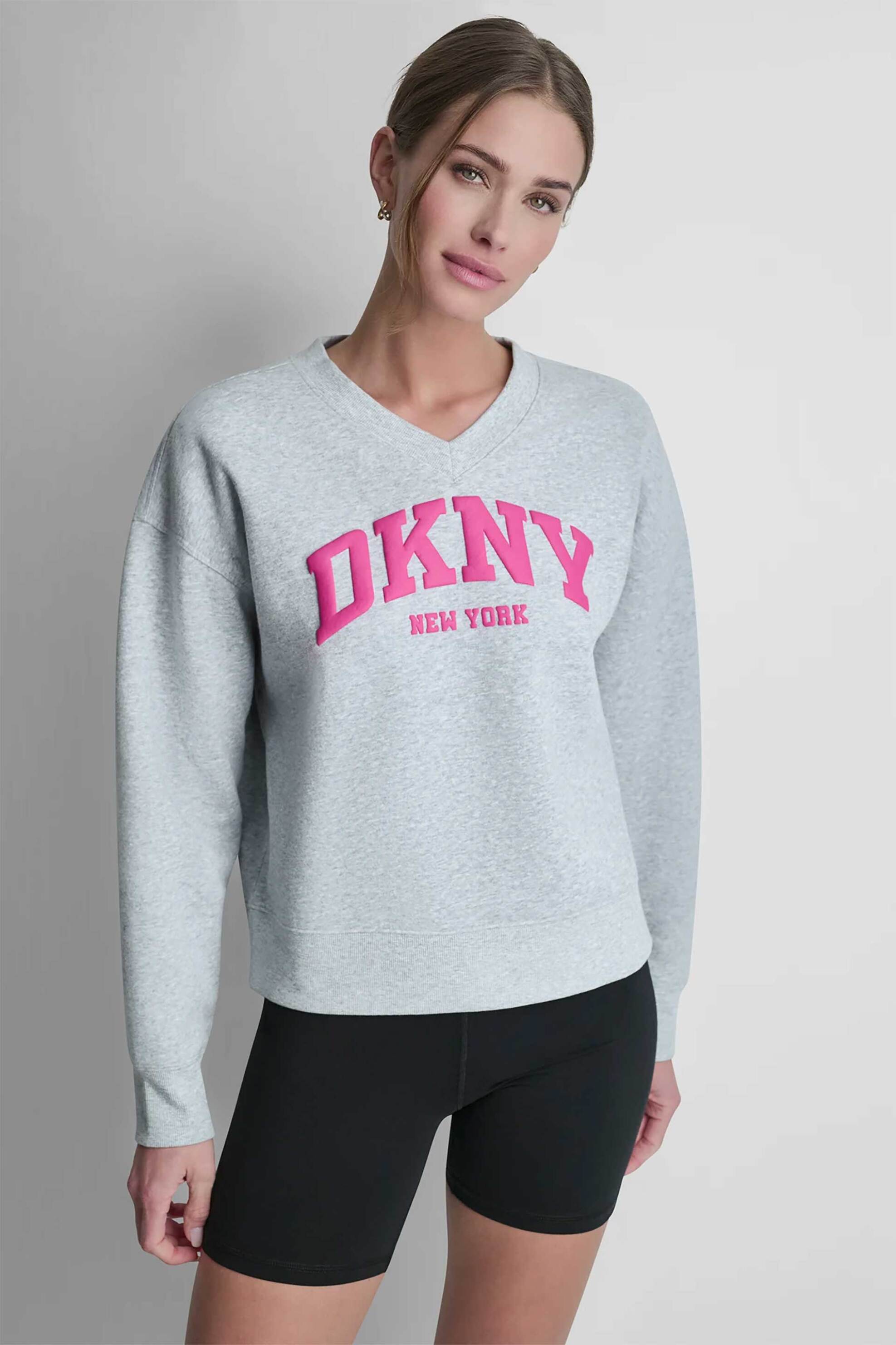 DKNY γυναικεία μπλούζα φούτερ με ανάγλυφο λογότυπο