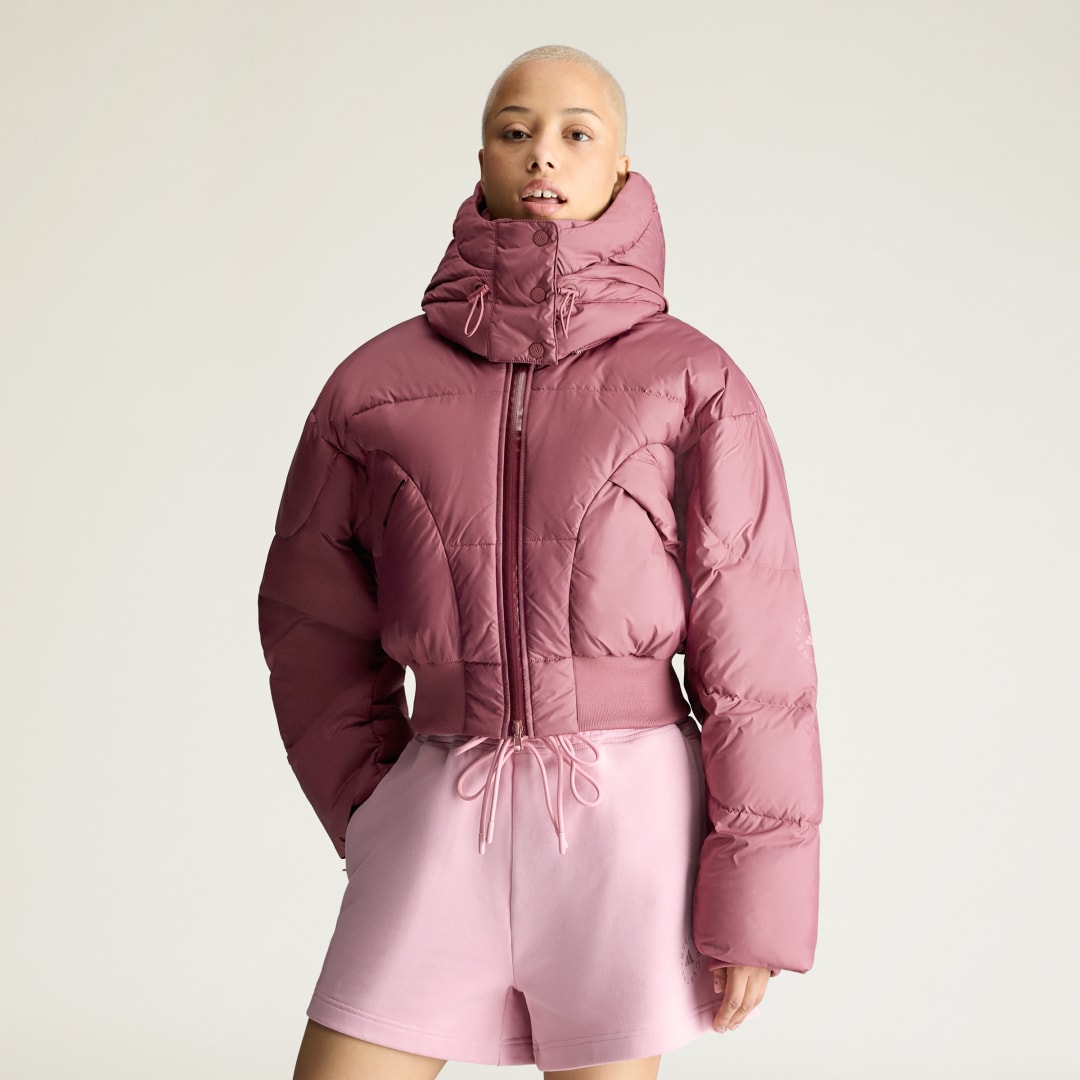 adidas by Stella McCartney Cropped Χειμερινό Μπουφάν με επένδυση