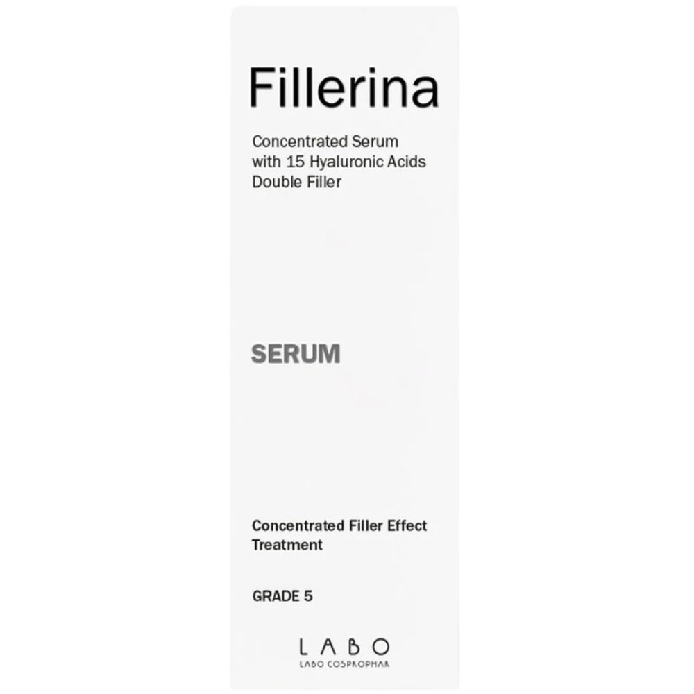 Fillerina 15ΗΑ Concentrated Filler Effect Treatment Grade 5 Serum Ορός Προσώπου Εντατικής Αντιγήρανσης Αναπλήρωσης & Ανάπλασης από Έξω & από Μέσα της Πυκνότητας, Όγκου & Χαλάρωσης με Σύμπλεγμα 15 Υαλουρονικών Οξέων 30ml