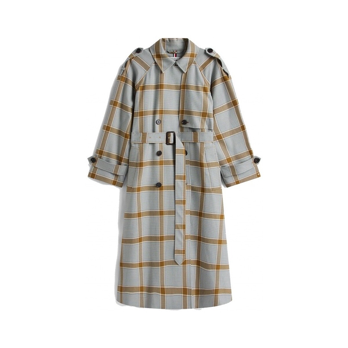 Καπαρτίνες Tommy Hilfiger LIGHT WOOL CHECK RLX TRE
