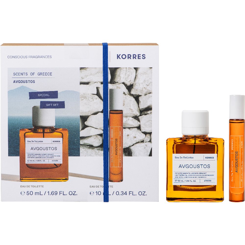 Korres Promo Avgoustos Eau De Toilette 50ml & Travel Size 10ml