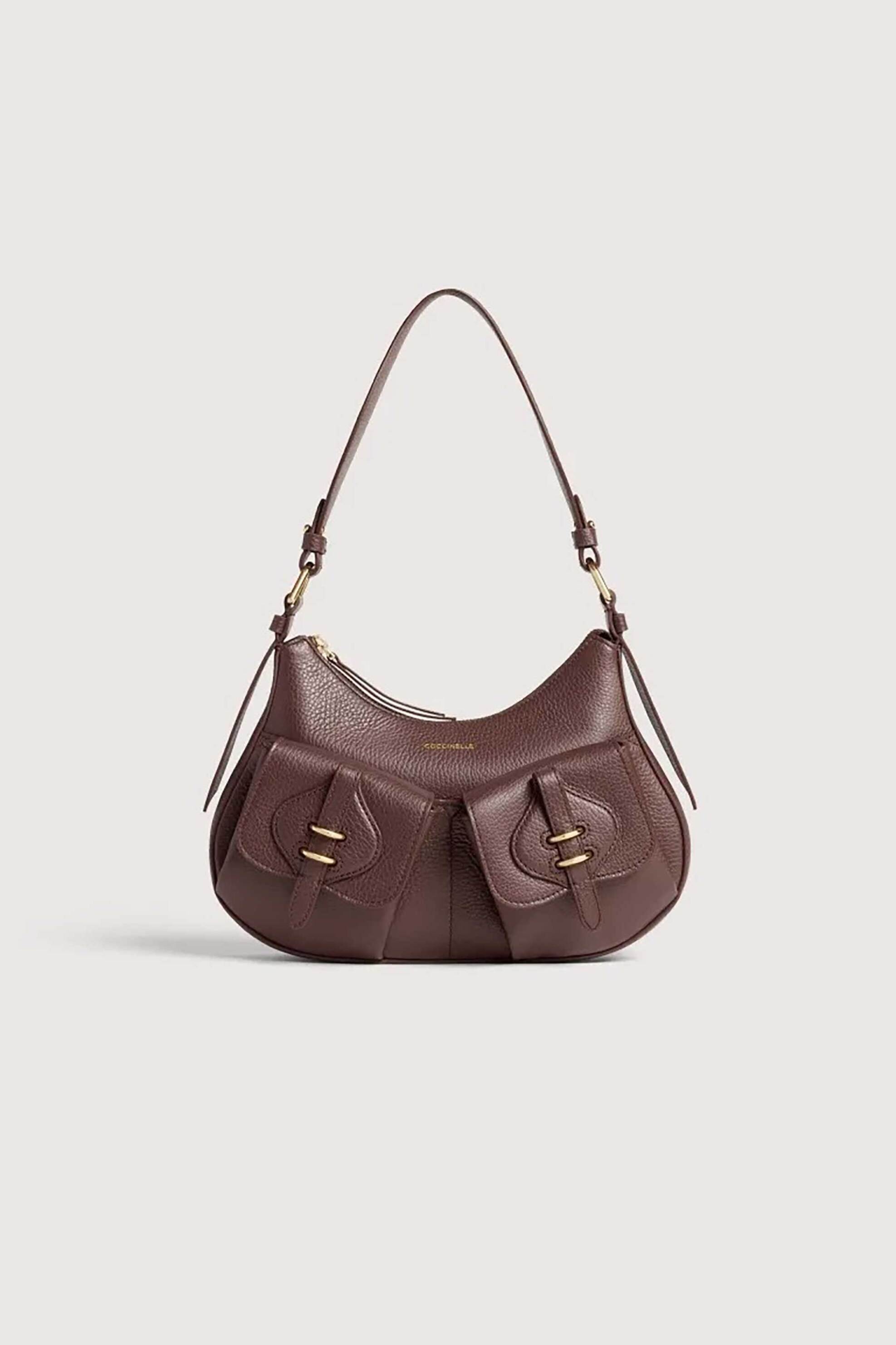 Coccinelle γυναικεία δερμάτινη τσάντα ώμου "Mavery Pocket Small"