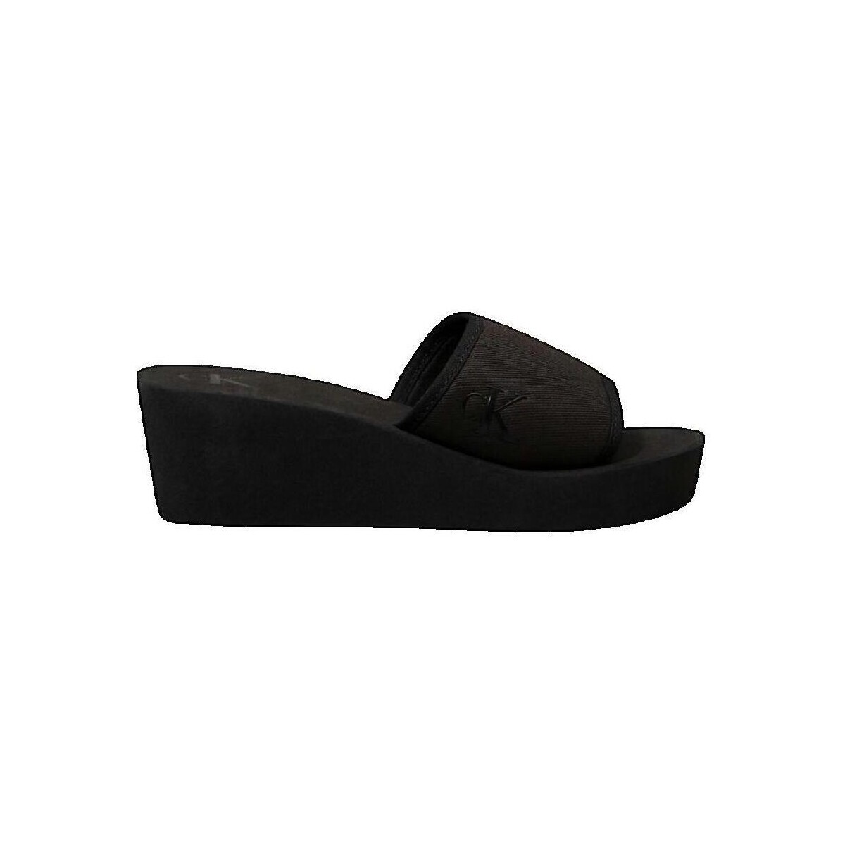 Mules Calvin Klein Jeans Chaussures compensées Beach Wedge Slide noires