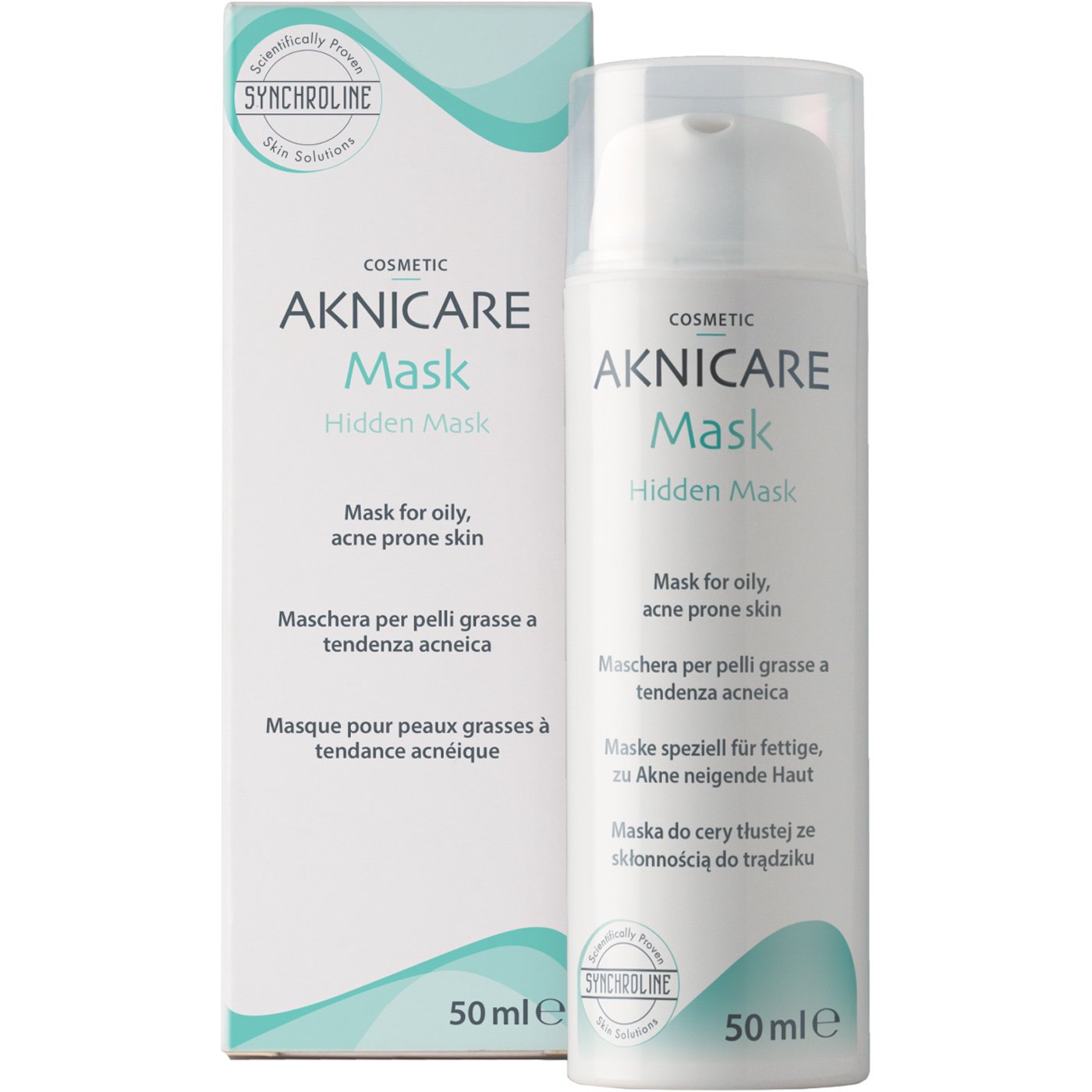 Synchroline Aknicare Hidden Mask Μάσκα Προσώπου για Λιπαρό Δέρμα με Τάση Ακμής με Αντλία 50ml