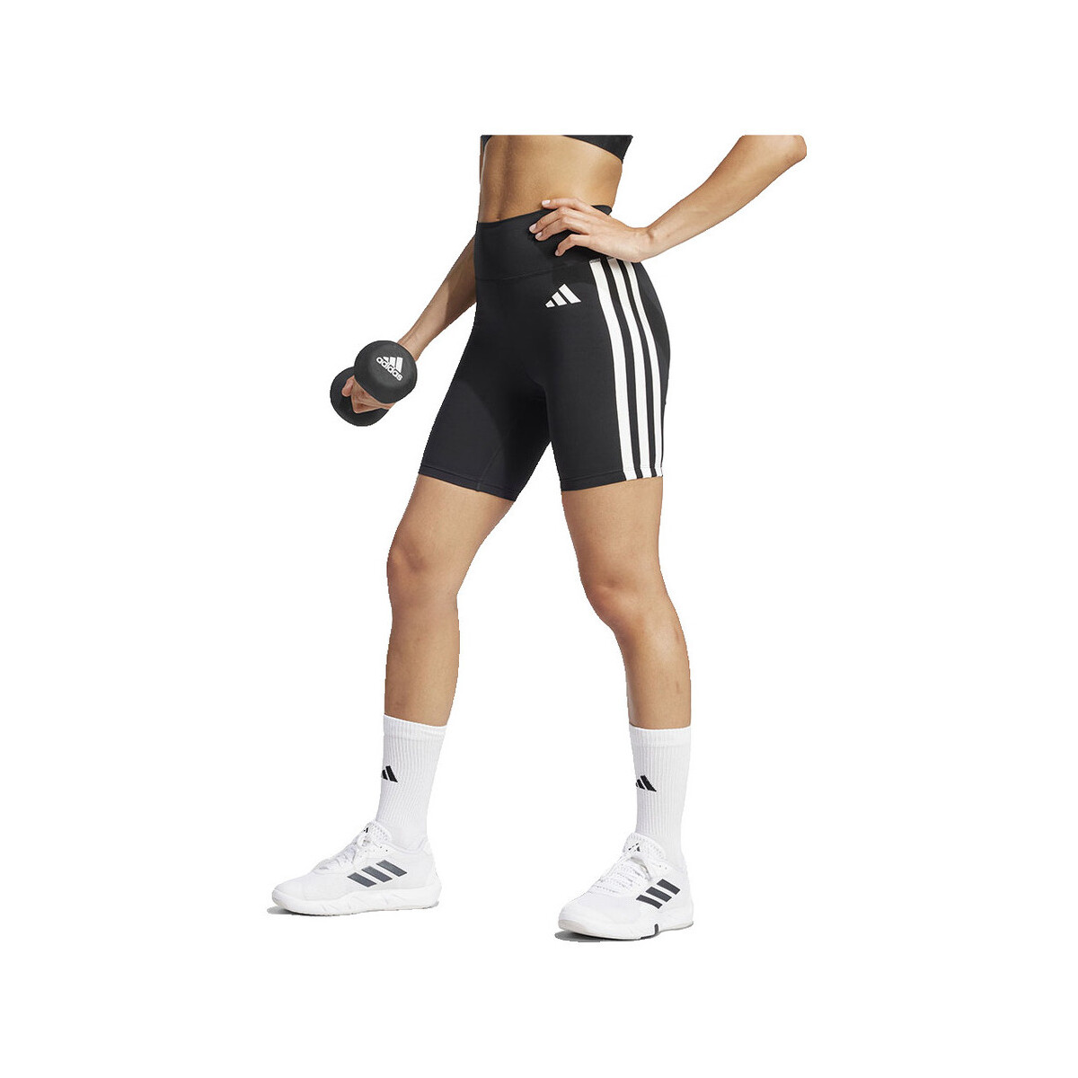 Καλσόν adidas Leggings Optime Essentials 3 Stripes taille haute