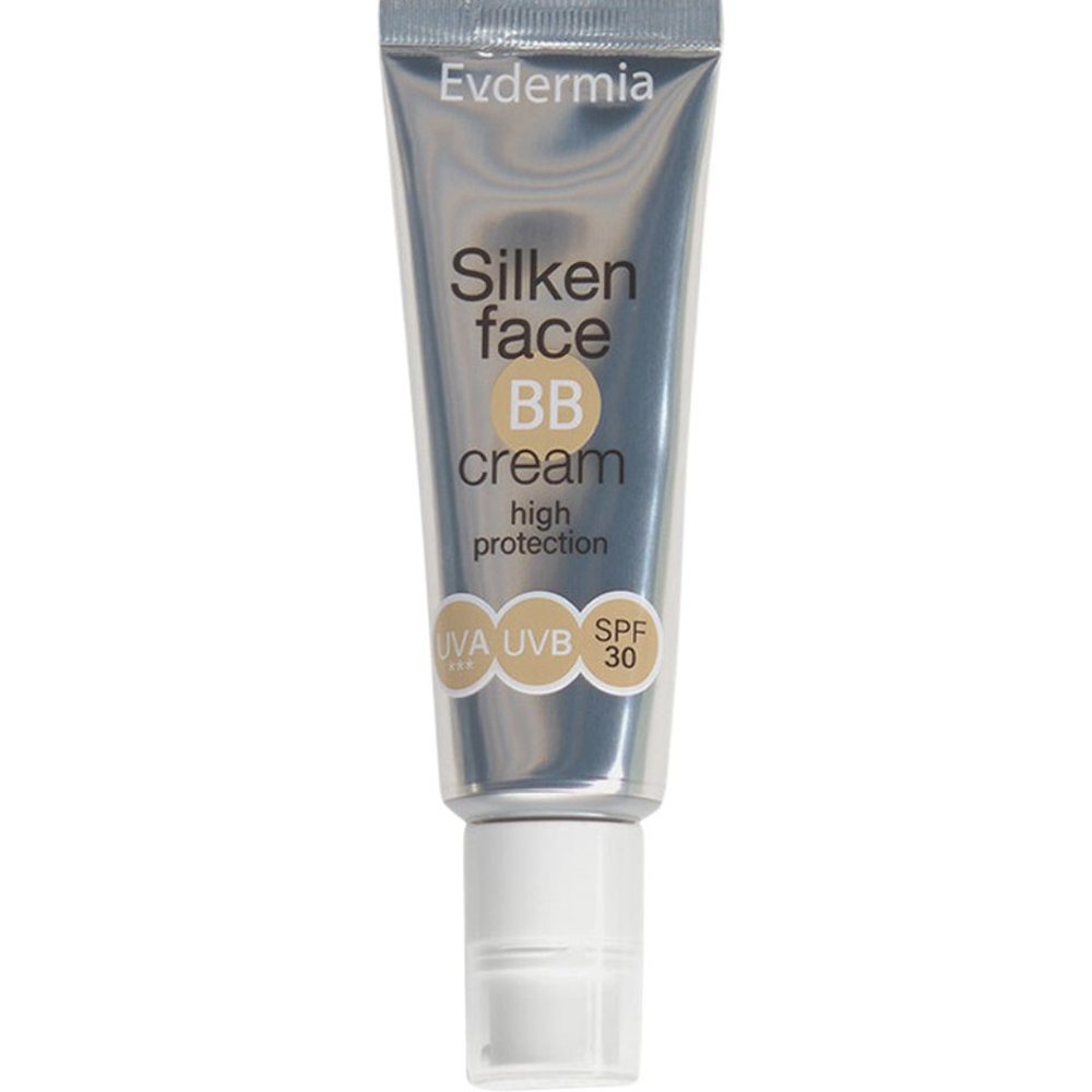 Evdermia Silken Face BB Cream High Protection Spf30 Mat Texture Ενυδατική Αντηλιακή Κρέμα Προσώπου Υψηλής Προστασίας με Χρώμα για Όλους τους Τύπους Δέρματος 50ml