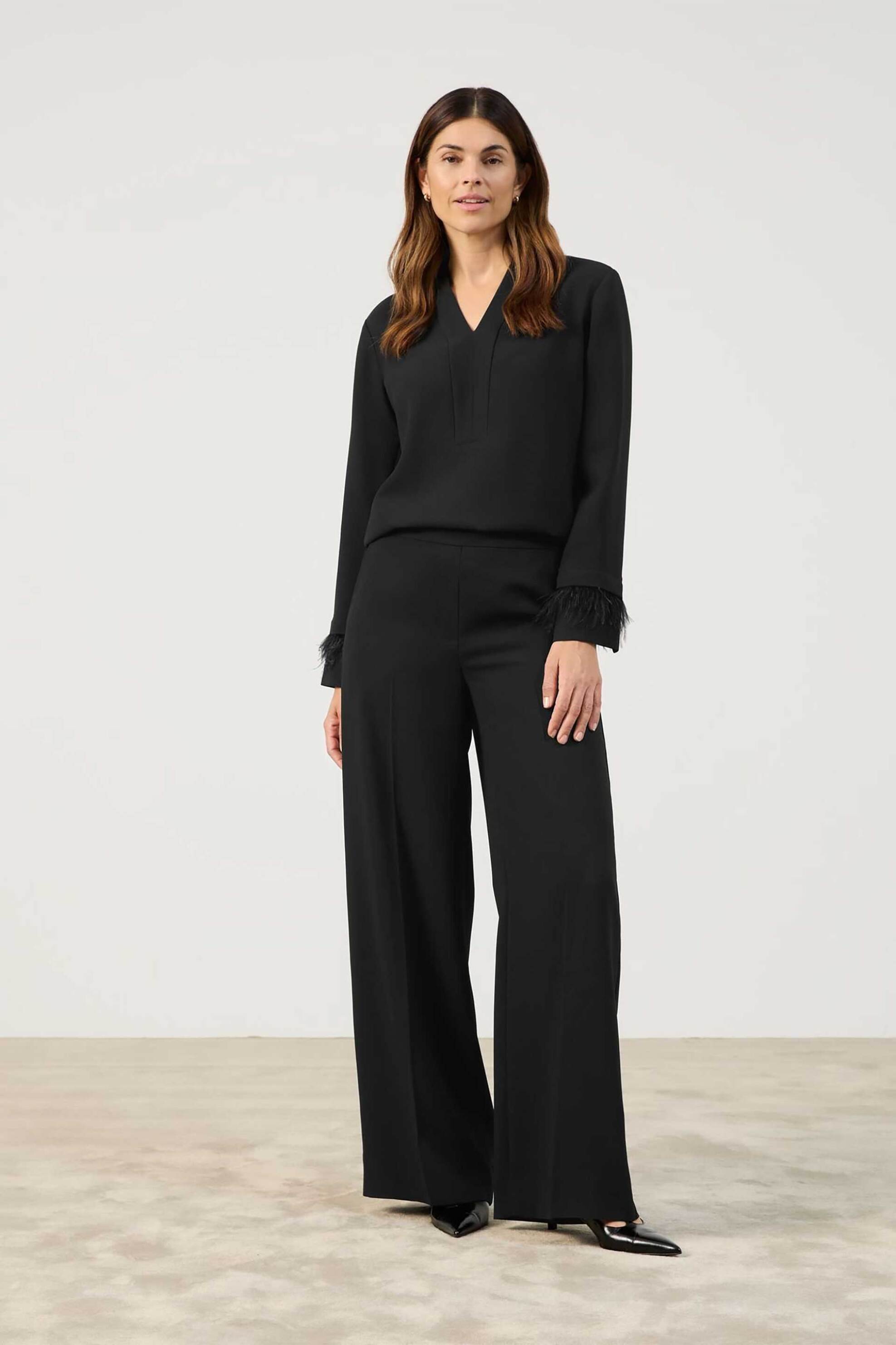 Gerry Weber γυναικείο ψηλόμεσο παντελόνι μονόχρωμο σε ίσια γραμμή