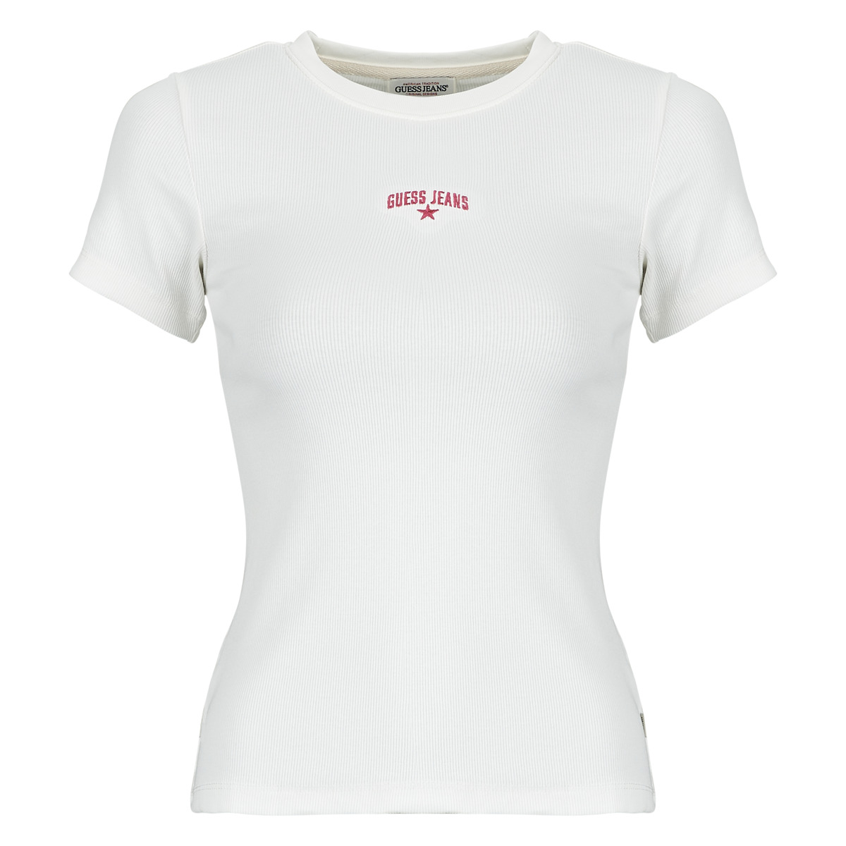 T-shirt με κοντά μανίκια Guess GJ SS CN RIB EMBRO