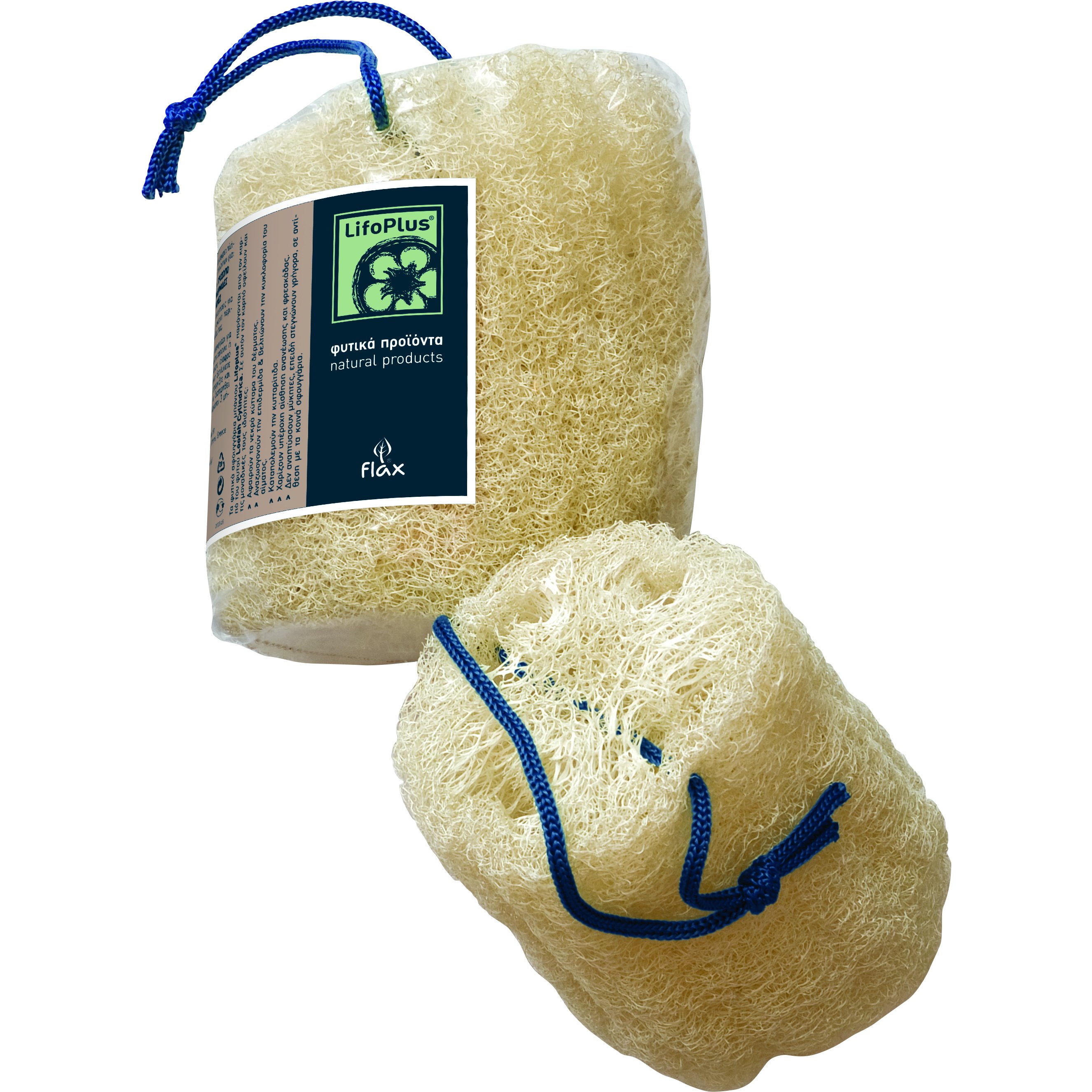 Lifoplus Loofah Natural Small Φυσική Ακατέργαστη Λούφα με Κορδόνι Μικρού Μεγέθους 1 Τεμάχιο