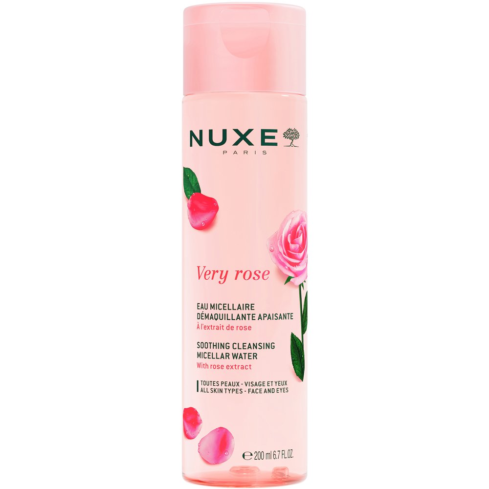 Nuxe Very Rose Soothing Cleansing Micellar Water Μικυλλιακό Νερό Καθαρισμού & Ντεμακιγιάζ Προσώπου - Ματιών με Εκχύλισμα Τριαντάφυλλου, Κατάλληλο για Όλους τους Τύπους Επιδερμίδας 200ml