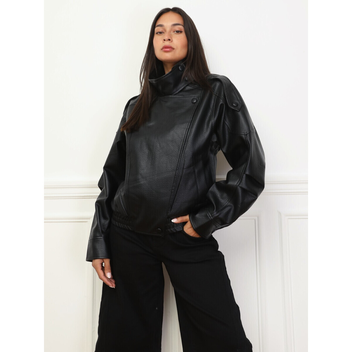 Δερμάτινο Μπουφάν La Modeuse 79622_P189507