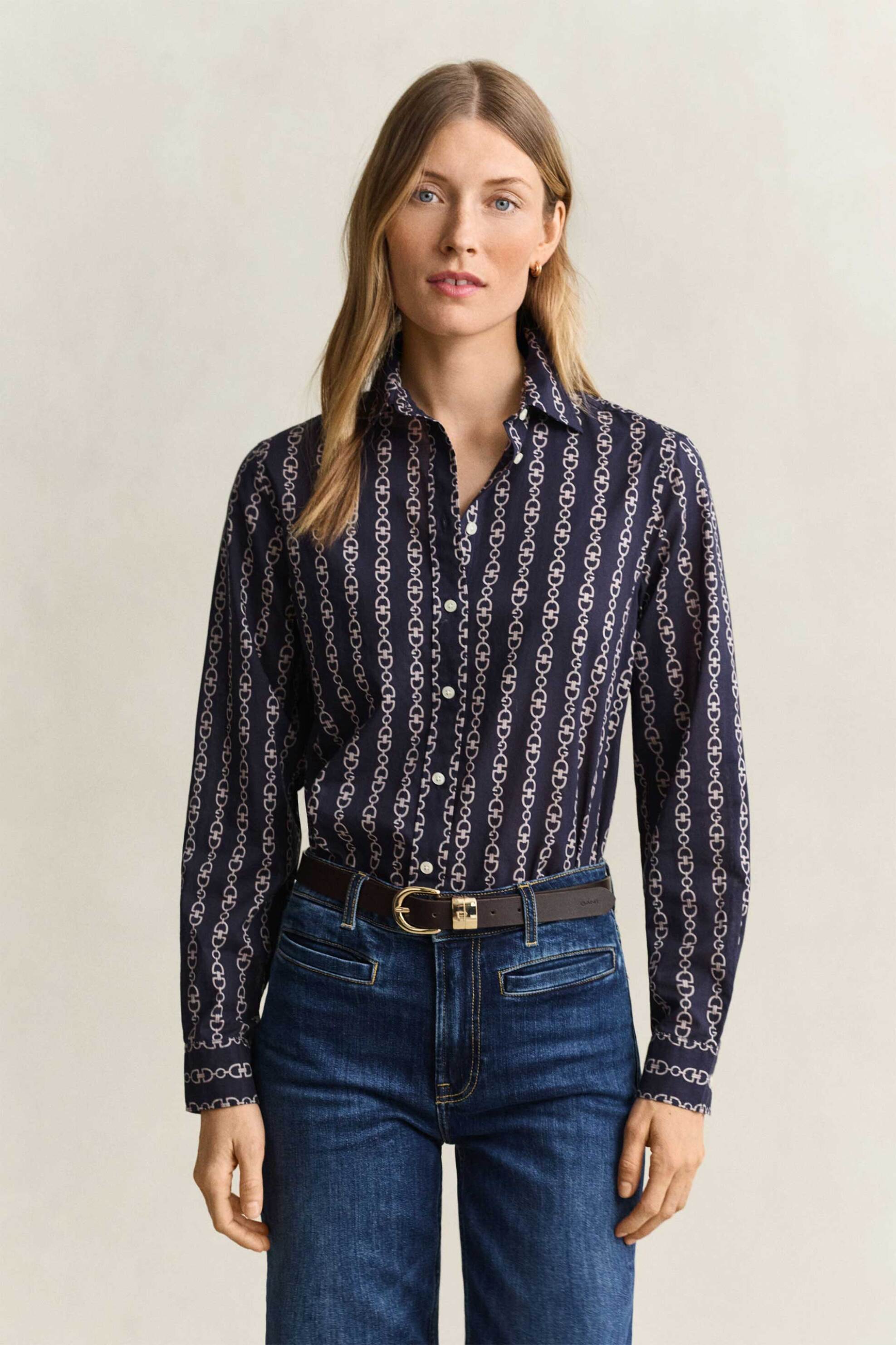 Gant γυναικείο πουκάμισο με all-over print Regular Fit