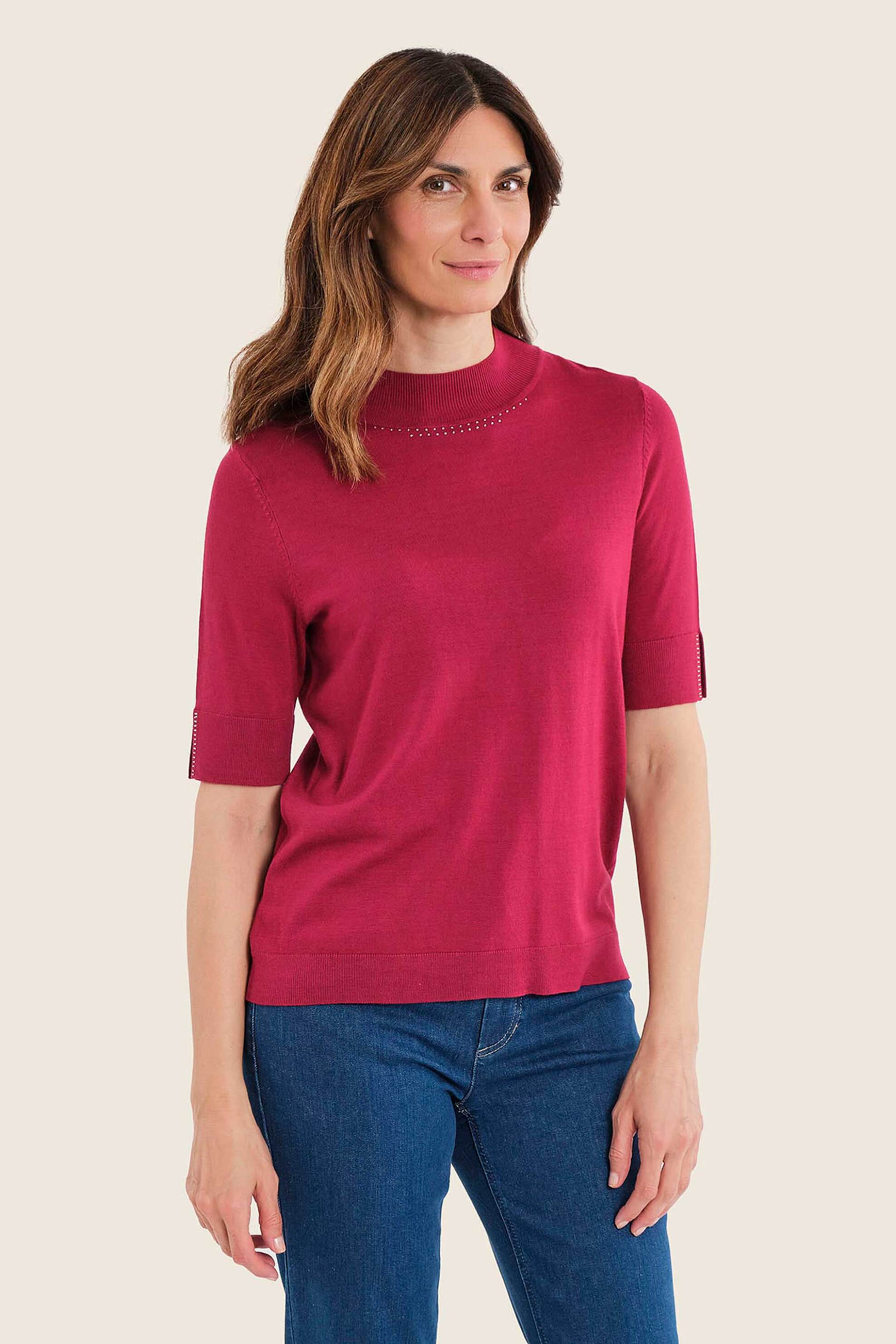 Gerry Weber γυναικεία μπλούζα πλεκτή με στρας λεπτομέρεια