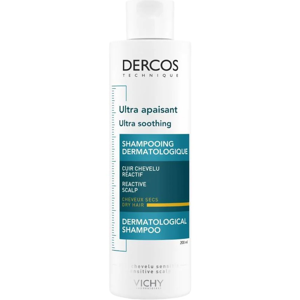 Vichy Dercos Ultra Soothing Dermatological Shampoo for Dry Hair Καταπραϋντικό Σαμπουάν για Ξηρά Μαλλιά 200ml