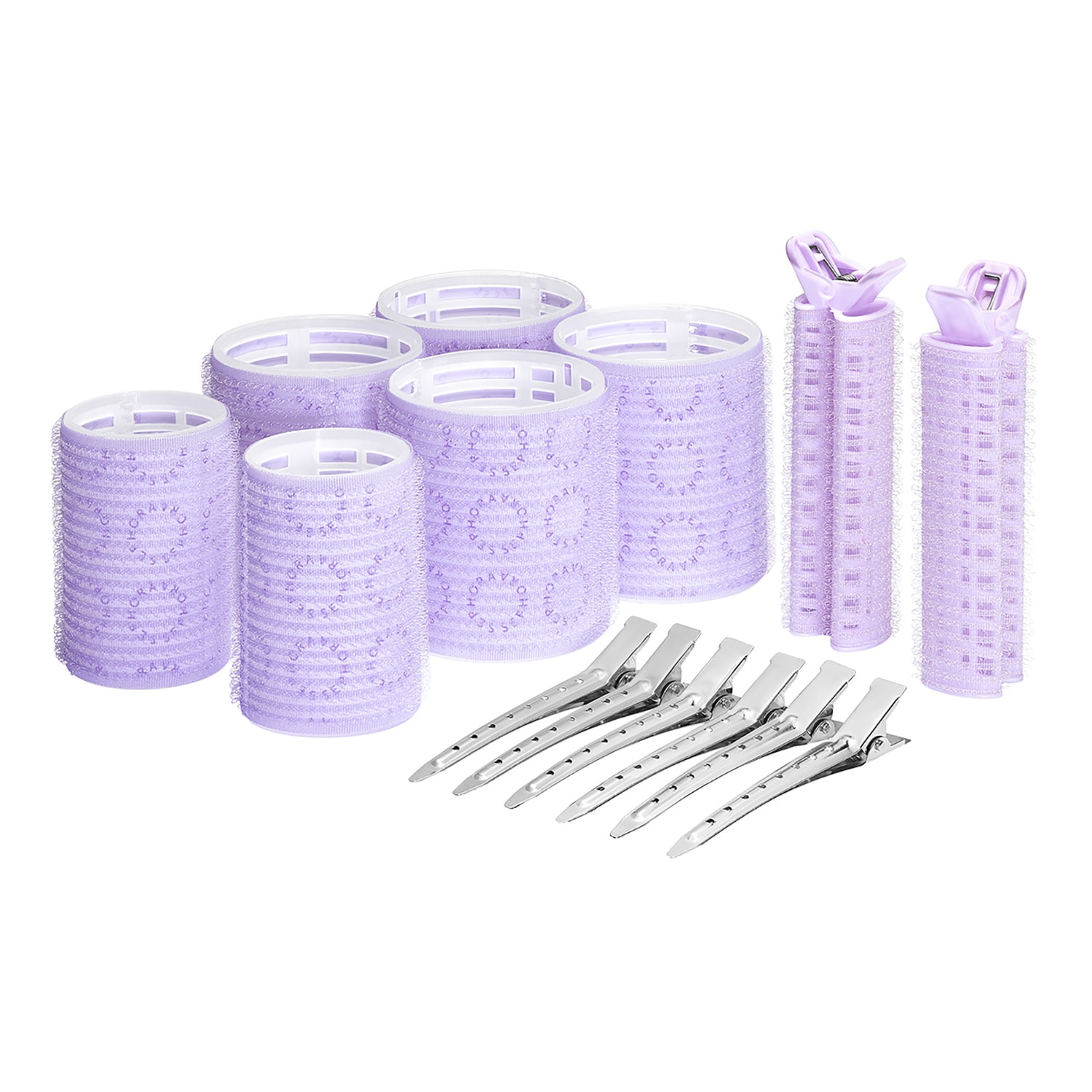 Sephora Collection - Roll & Bounce Hair Rollers set - Σετ αυτοκόλλητων ρόλεϊ μαλλιών για styling | 14 τμχ