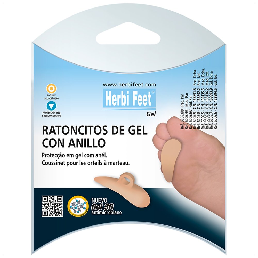 Herbi Feet Gel Toe Crest With Ring Μπεζ 1 Τεμάχιο - Small,Πέλμα Σφυροδακτυλίας με Gel