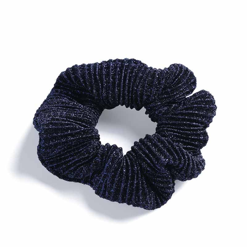 Lurex Scrunchie Μαλλιών Σκούρο Μπλε