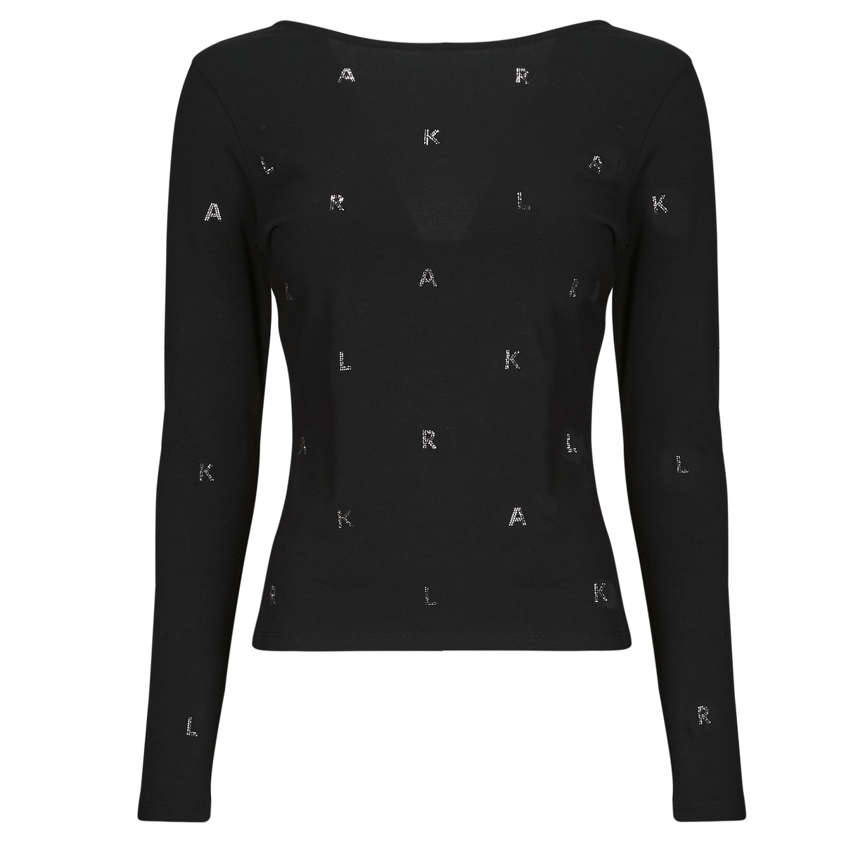 Μπλουζάκια με μακριά μανίκια Karl Lagerfeld RHINESTONE KARL OPEN BACK LSLV