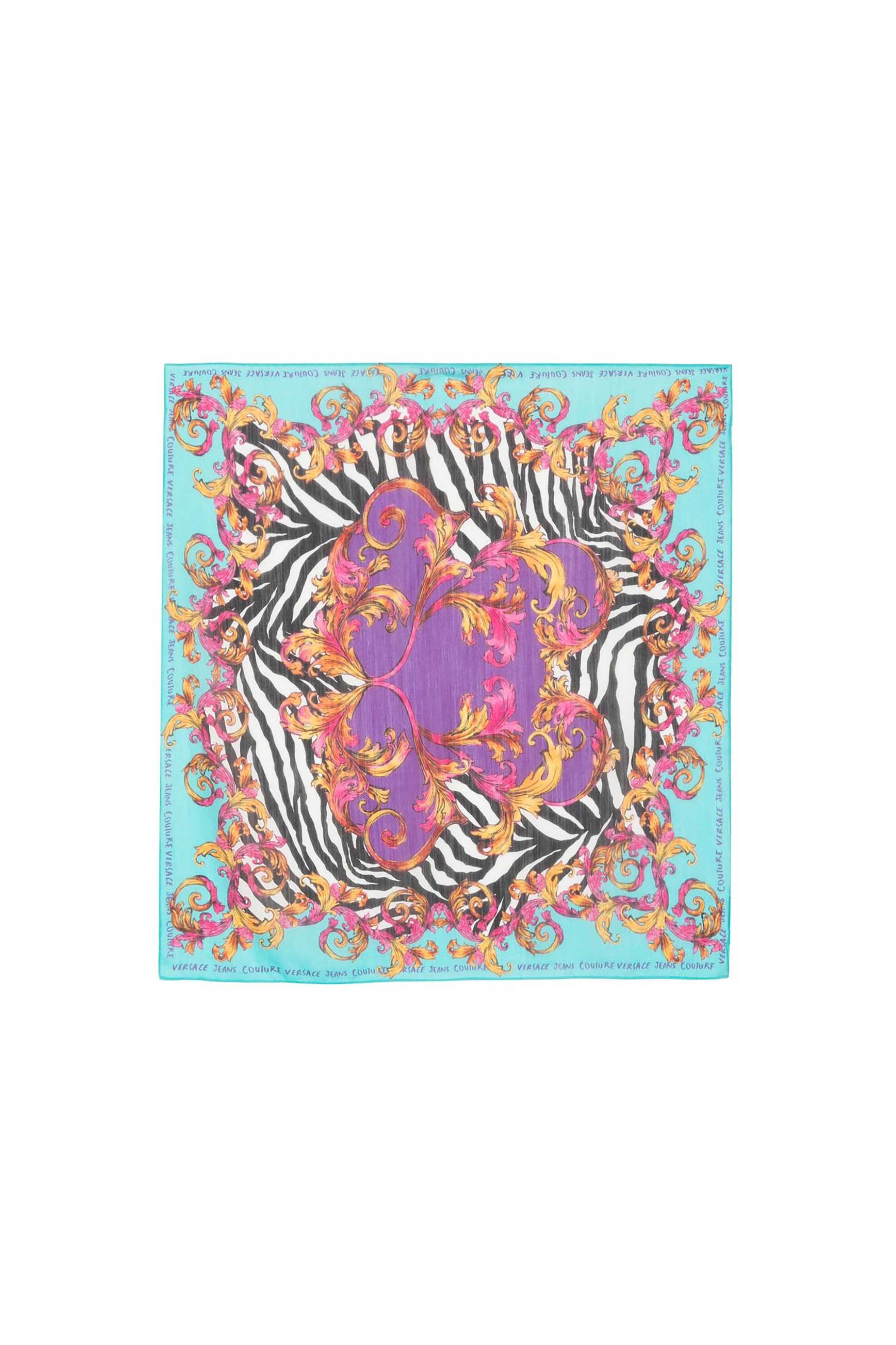 Versace Jeans Couture γυναικείο φουλάρι μεταξωτό με print "Barocco" | ONE SIZE