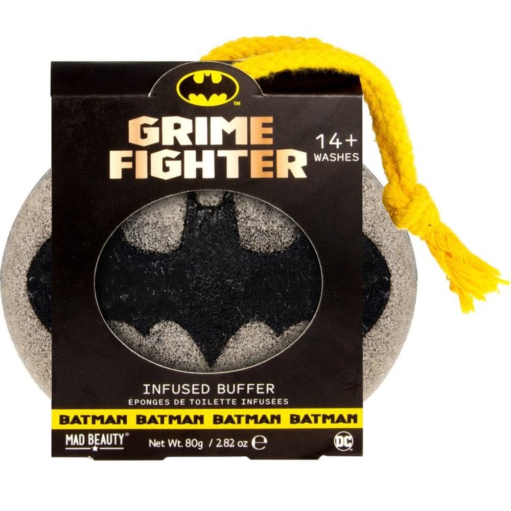 Mad Beauty Batman Infused Sponge Σαπούνι & Σφουγγάρι 2 σε 1 με Εκχύλισμα Κεχριμπάρι & Τζίνσενγκ Εμπνευσμένο Από τον Ήρωα Batman 80g