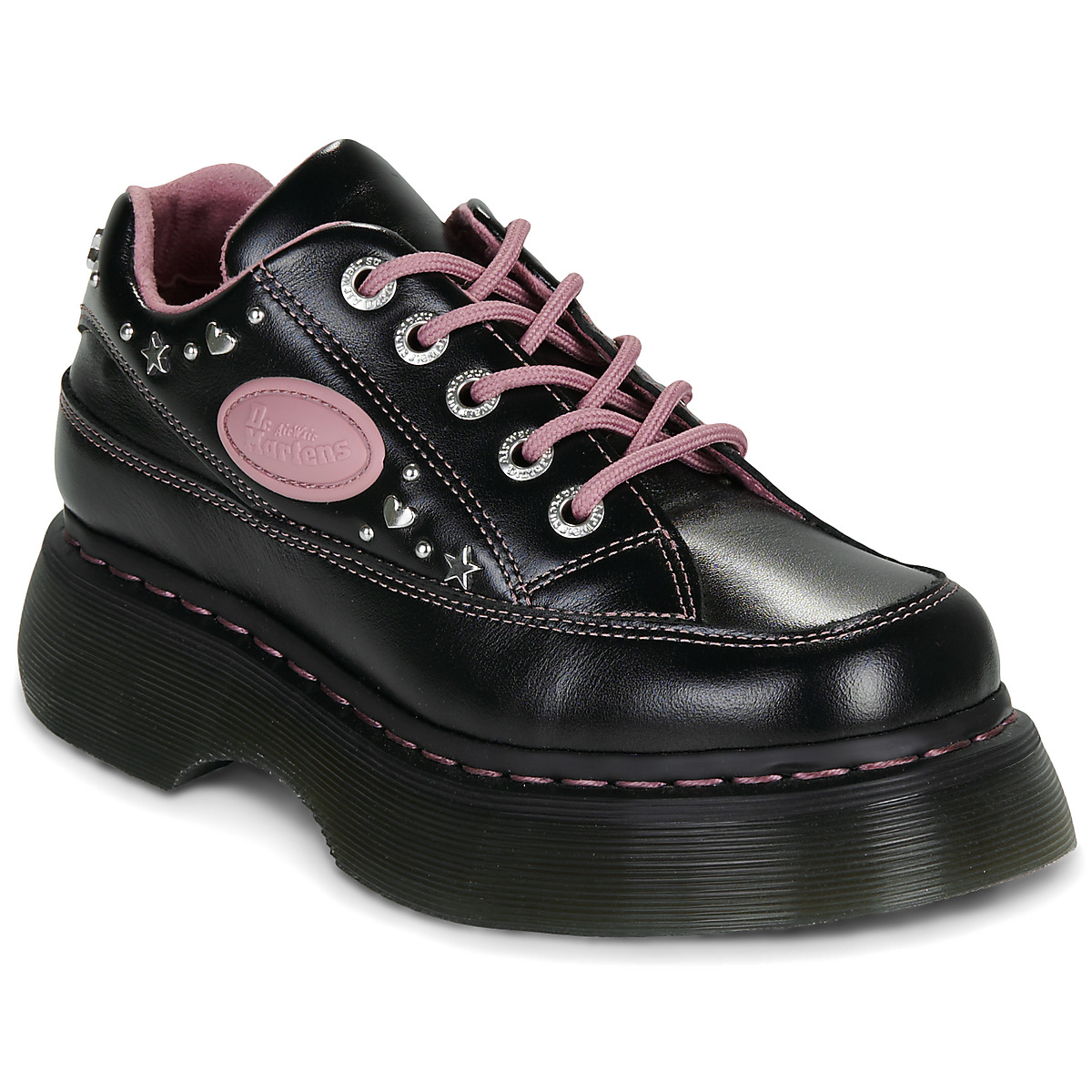 Derbies Dr. Martens BUZZ 5 EYE SHOE BLACK MILLED GLOSS