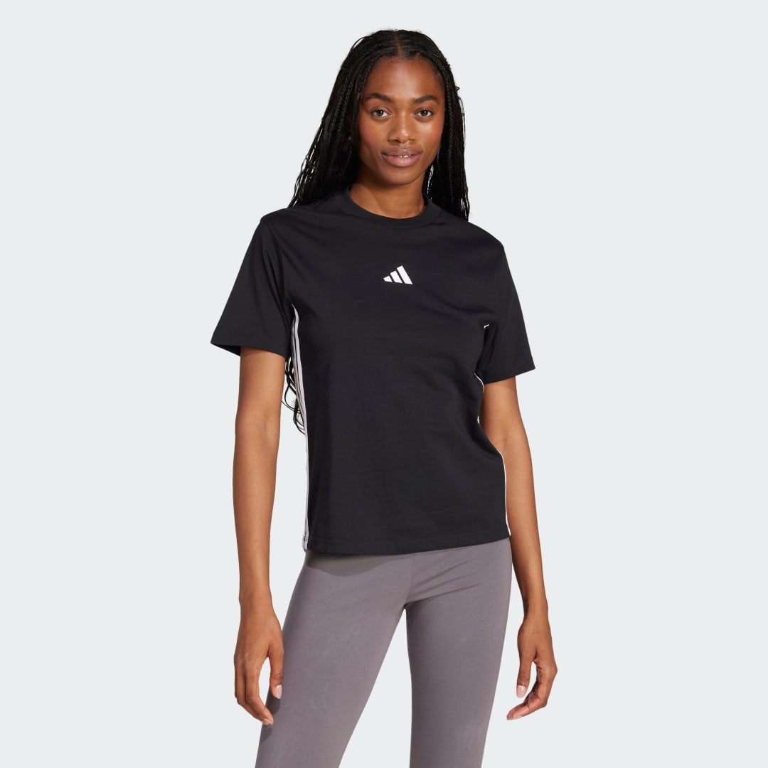 Βαμβακερό μπλουζάκι 3-Stripes Essentials