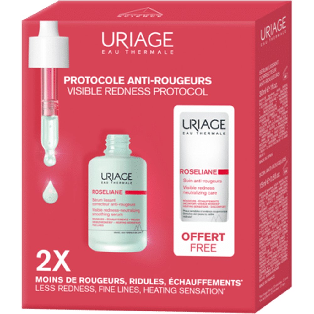 Uriage Promo Roseliane Visible Redness-Neutralizing Smoothing Serum 30ml & Δώρο Face Cream 15ml