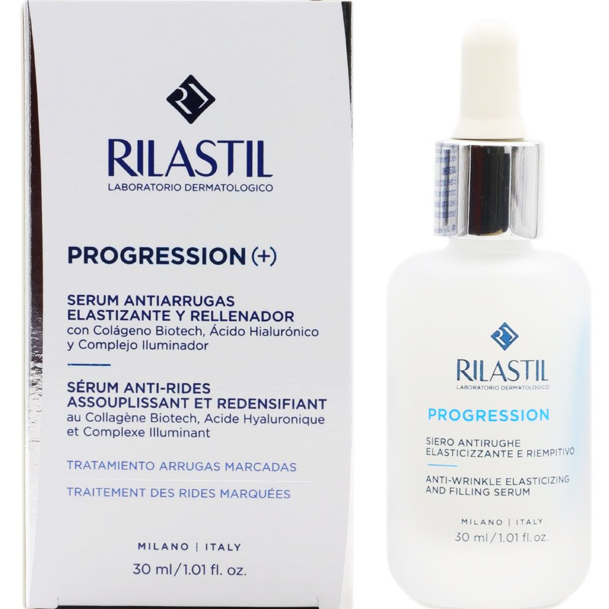 Rilastil Progression (+) Anti-Wrinkle Elasticizing & Filling Serum Αντιρυτιδικός Ορός για Ελαστικότητα & Λάμψη 30ml