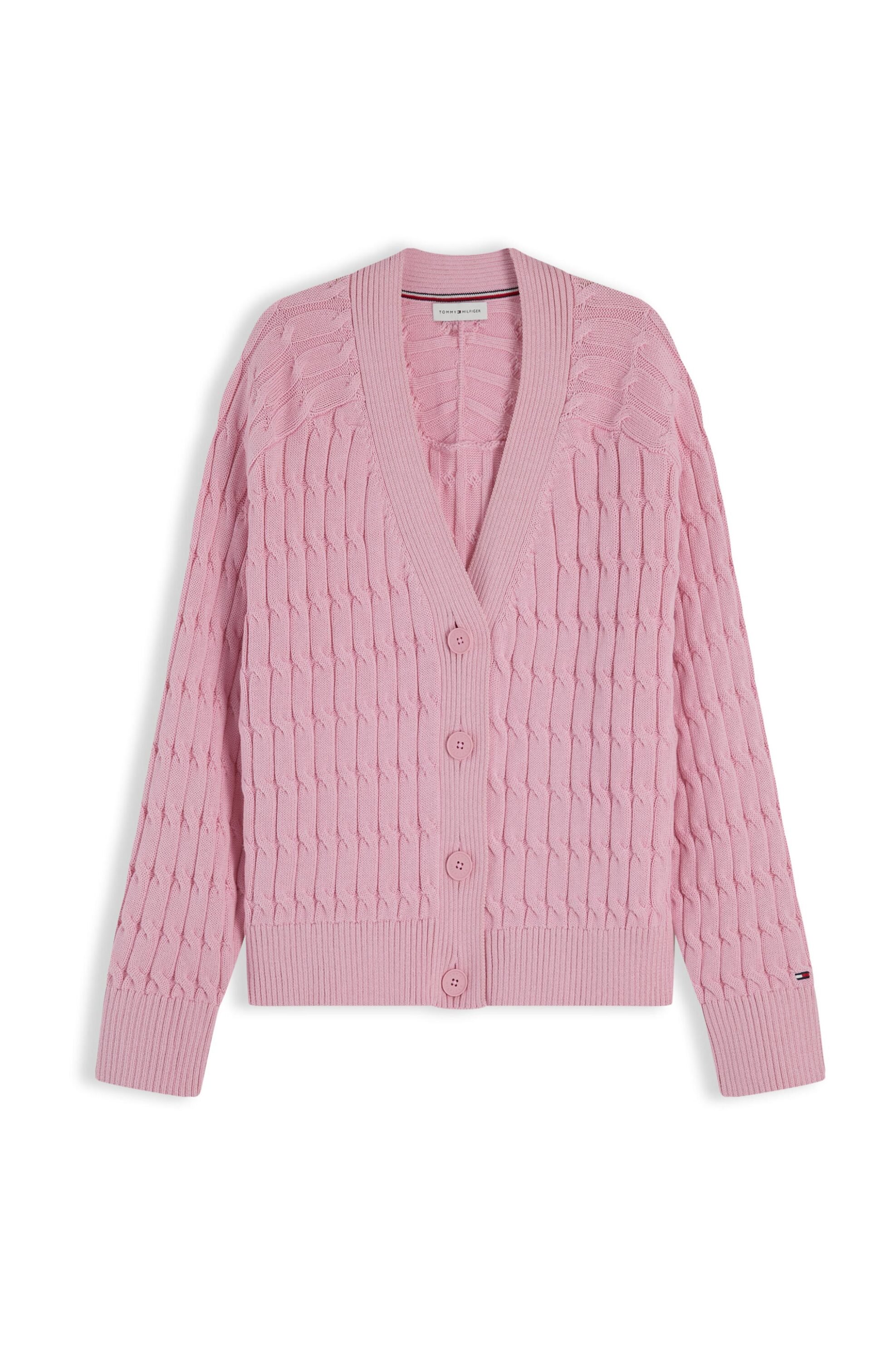 Tommy Hilfiger γυναικεία πλεκτή ζακέτα με cable knit pattern Oversized Fit
