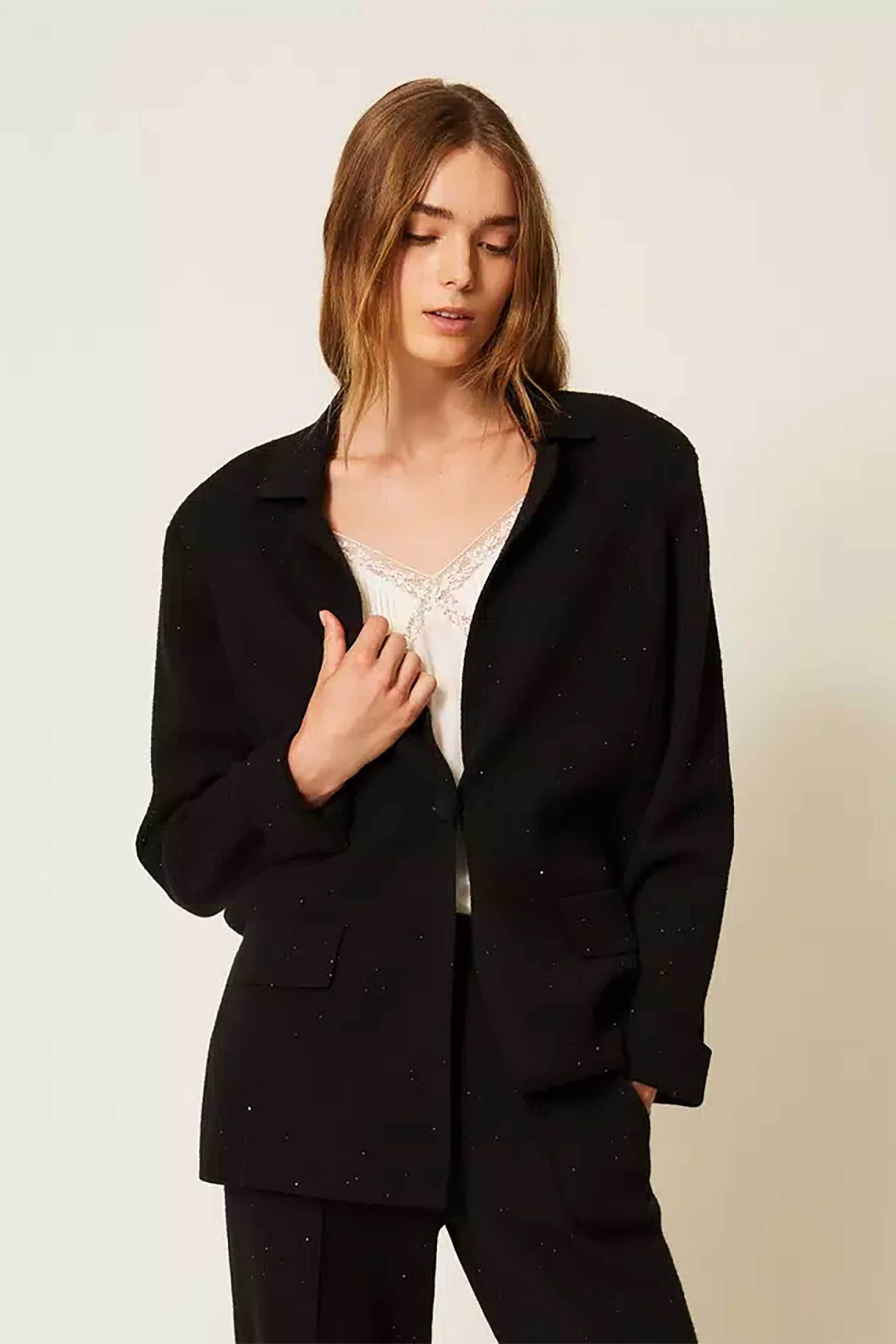 Twinset γυναικεία ζακέτα με παγιέτα