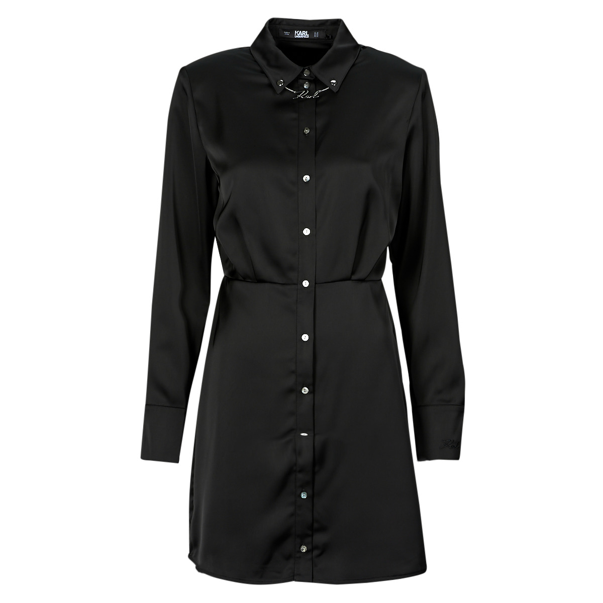 Κοντά Φορέματα Karl Lagerfeld karl charm satin shirt dress