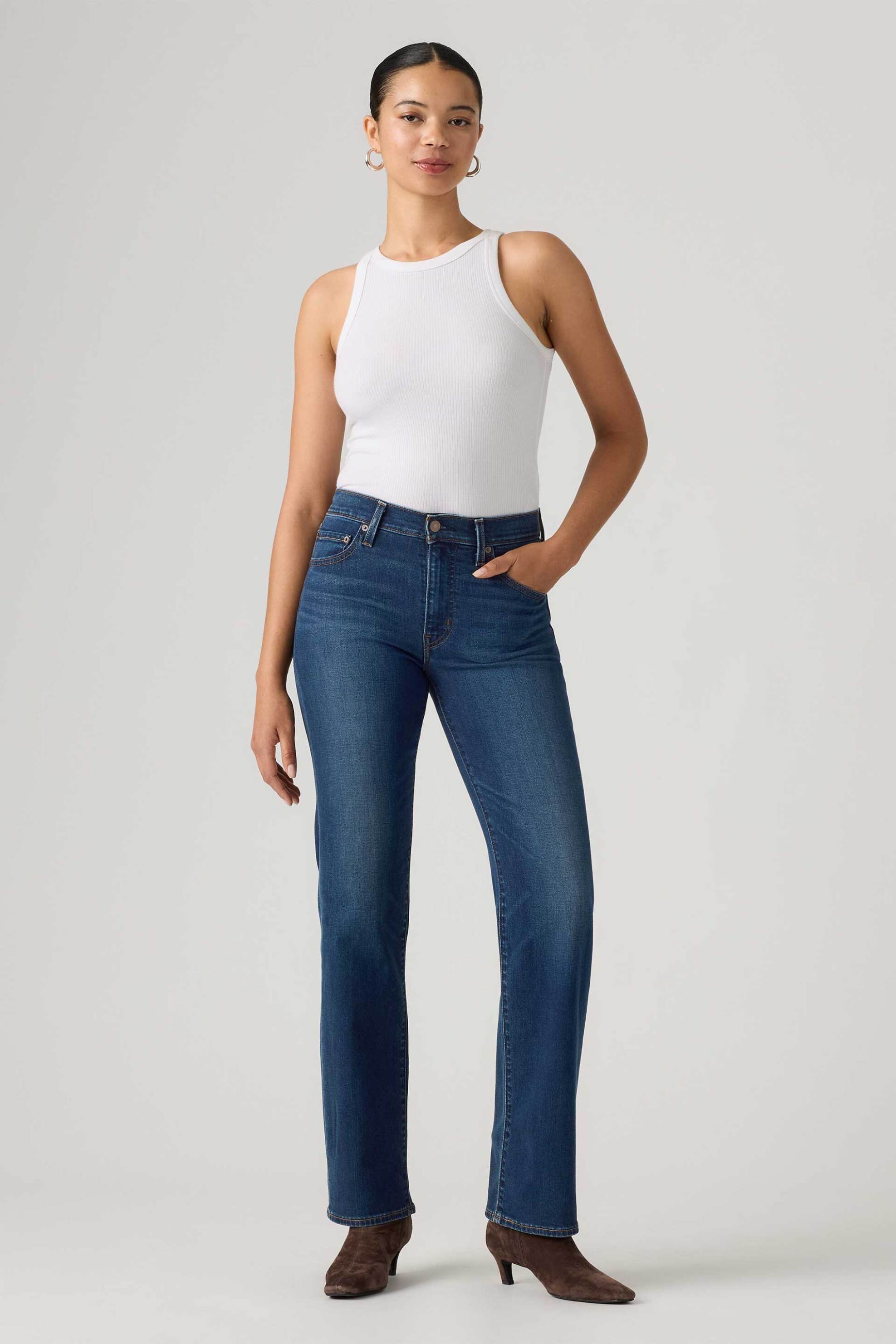 Levi's® γυναικείο ψηλόμεσο τζιν παντελόνι πεντάτσεπο Straight Fit "723"