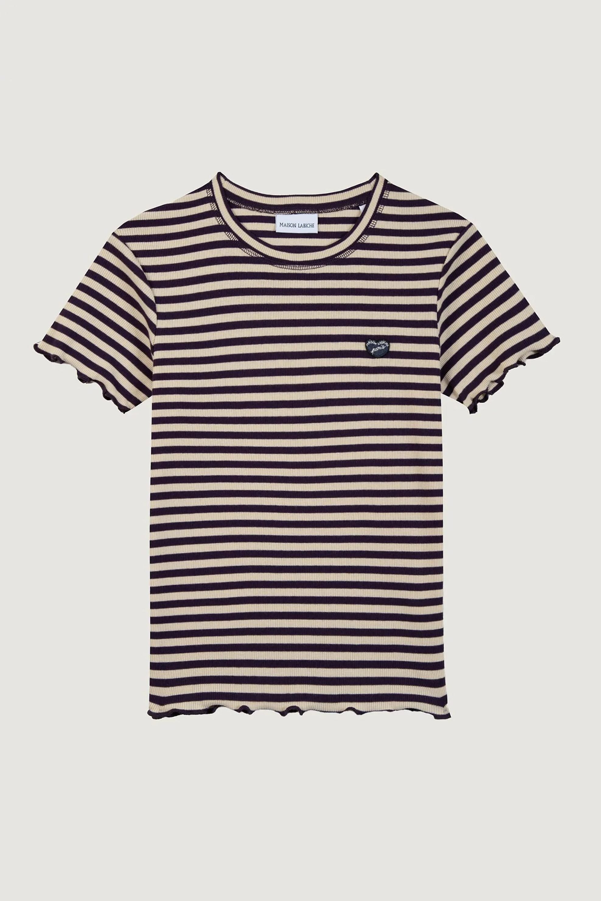 Maison Labiche γυναικείο T-shirt ριγέ "Heart Patch"