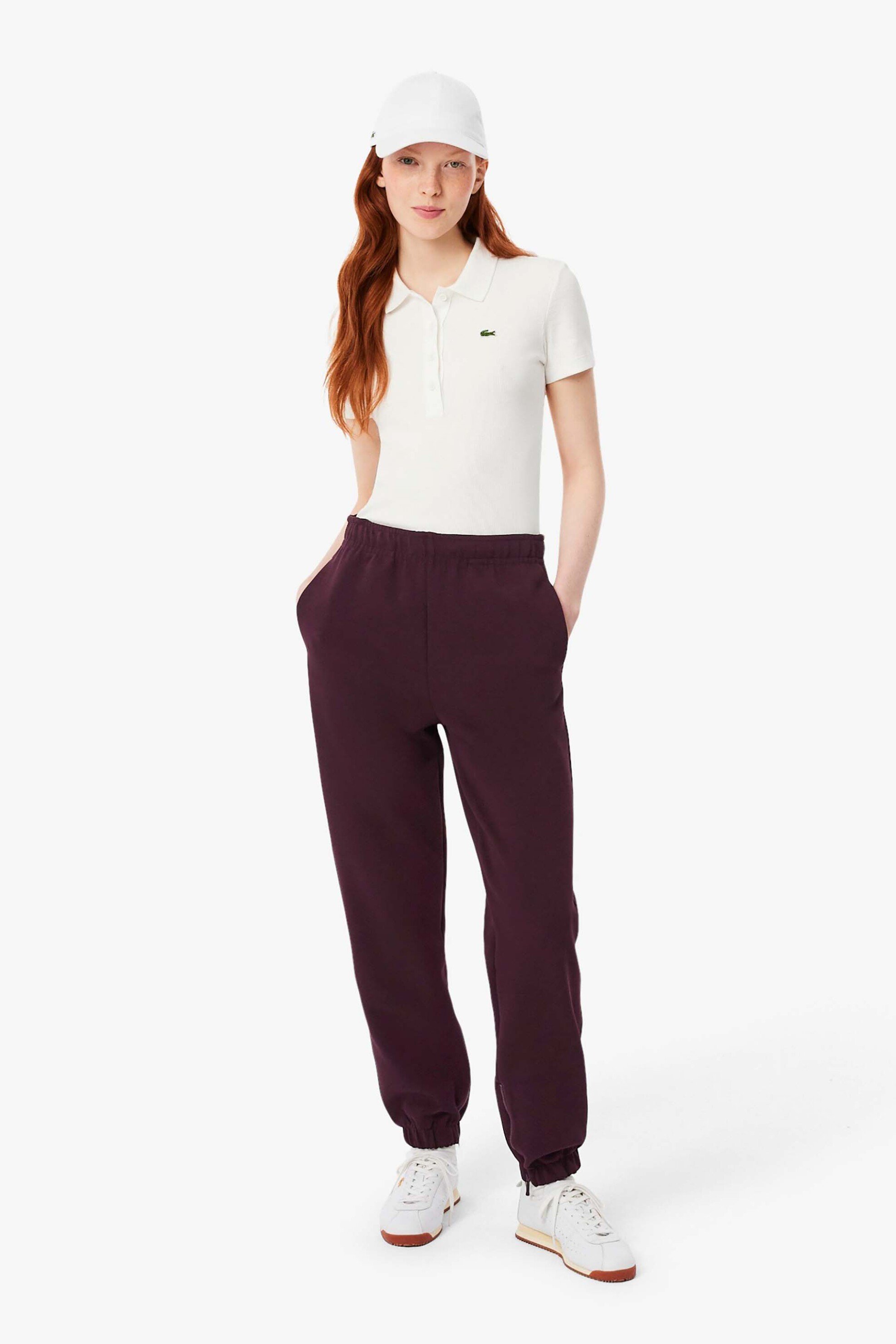 Lacoste γυναικείο παντελόνι φόρμας πικέ Straight Fit