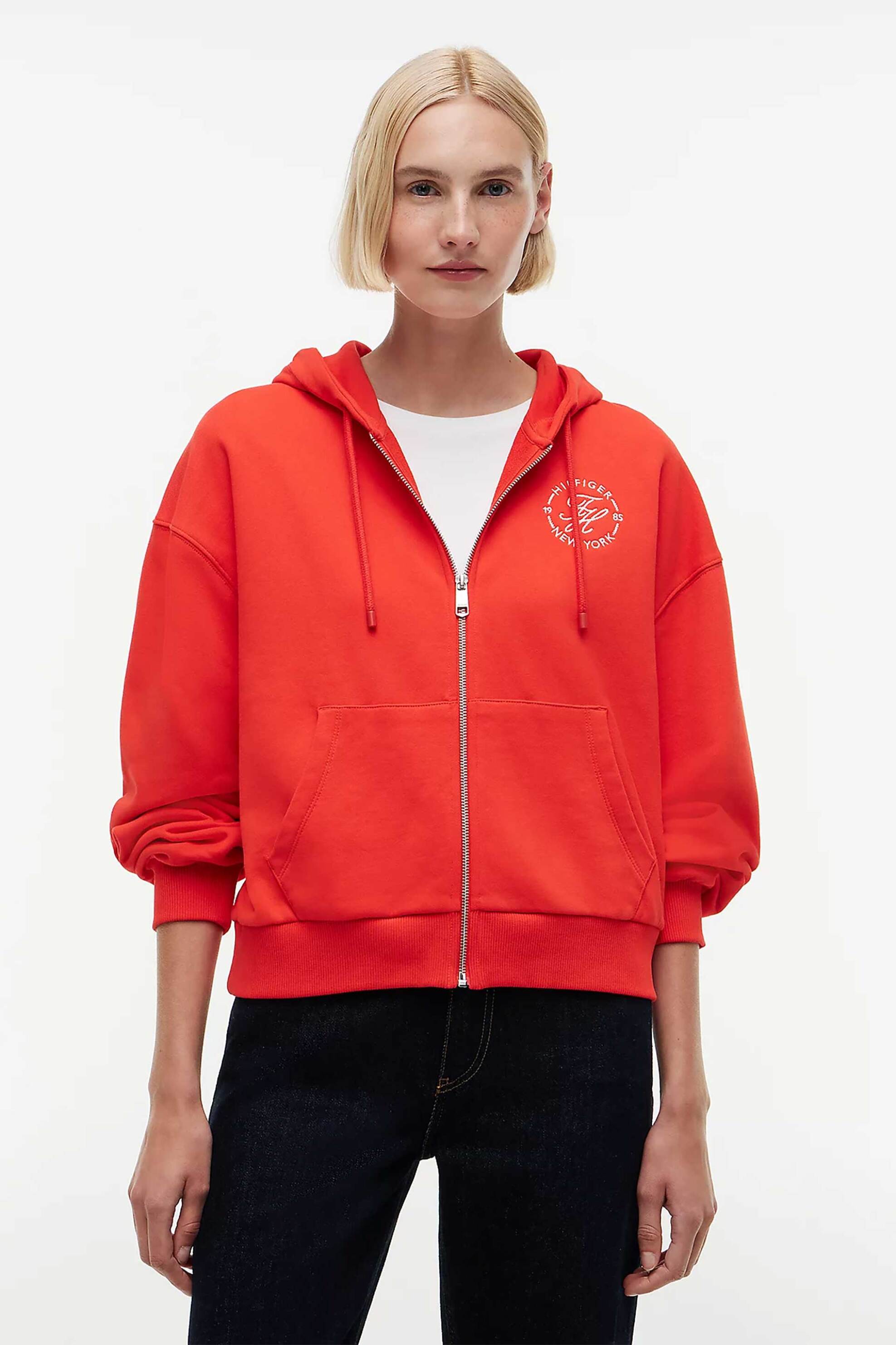Tommy Hilfiger γυναικεία ζακέτα φούτερ με λογότυπο Regular Fit