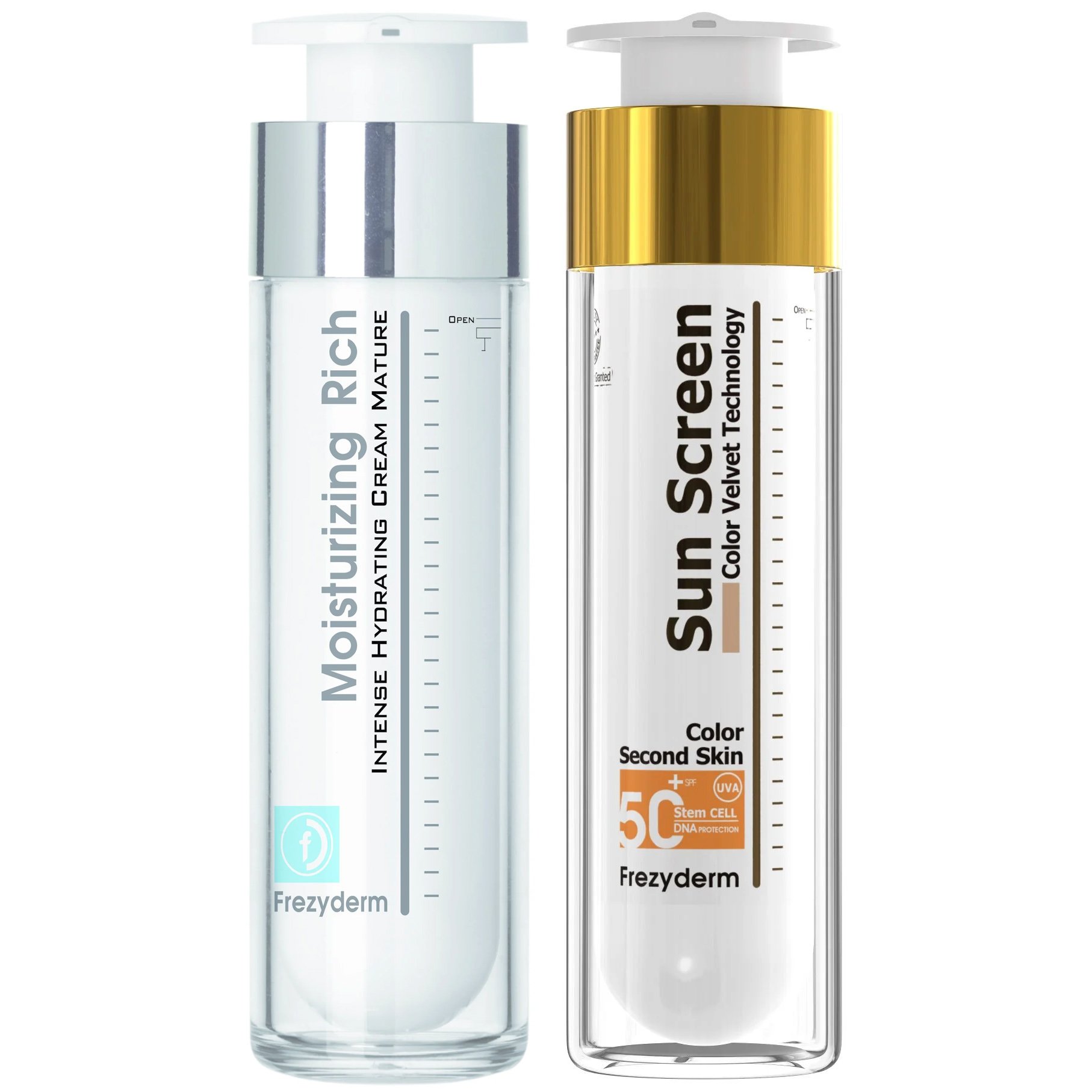 Σετ Frezyderm Moisturizing Rich Cream 50ml & Sun Screen Color Velvet Spf50+, 50ml