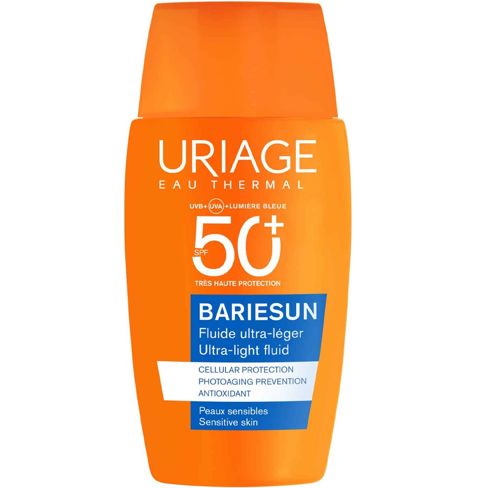 Uriage Bariesun Ultra-Matte Spf50+ Aqua Fluid Αντηλιακό Γαλάκτωμα Προσώπου Πολύ Υψηλής Προστασίας Λεπτόρρευστης Υφής Κατάλληλο για Ευαίσθητες Επιδερμίδες 50ml