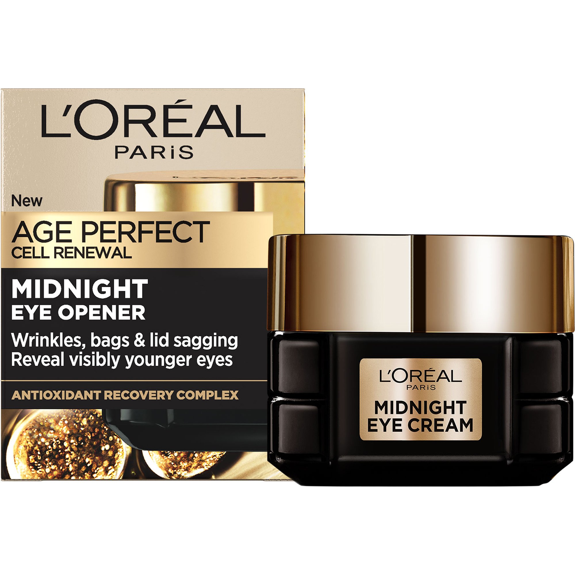 L'Oreal Paris Age Perfect Cell Renew Midnight Eye Cream Κρέμα Νυκτός Κυτταρικής Ανάπλασης Ματιών με Αντιοξειδωτικά που Χαρίζει Ορατά πιο Ξεκούραστο & Νεανικό Βλέμμα 15ml