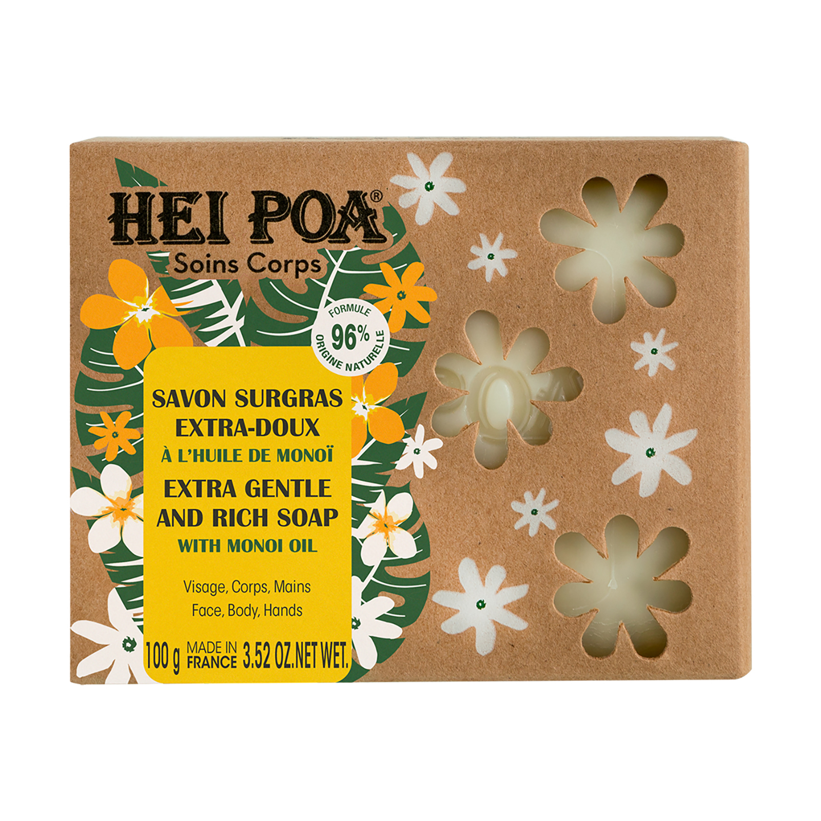 Extra Gentle And Rich Soap With Monoi Oil 100gr