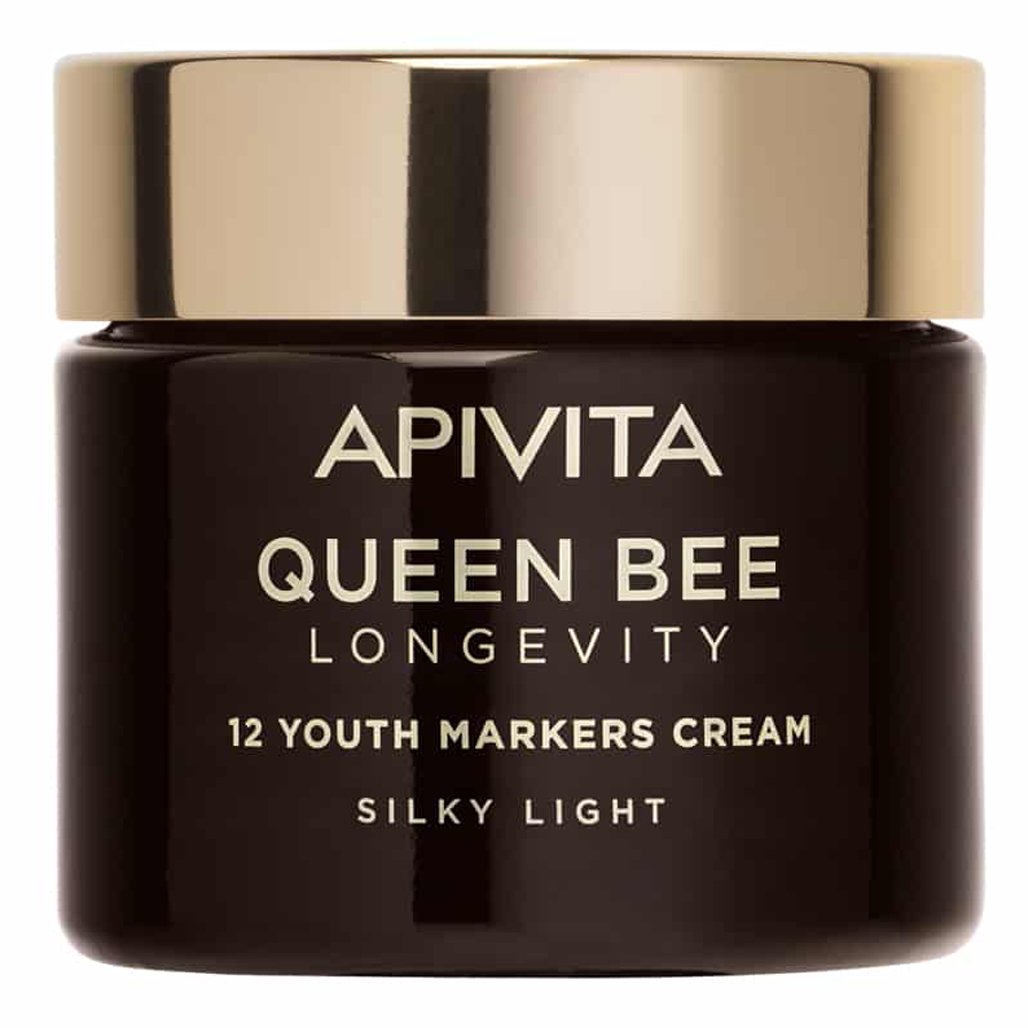 Apivita Queen Bee Longevity 12 Youth Markers Silky Light Cream Αντιγηραντική Κρέμα Προσώπου Ελαφριάς, Μεταξένιας Υφής για Δράση σε 12 Δείκτες Νεότητας 50ml