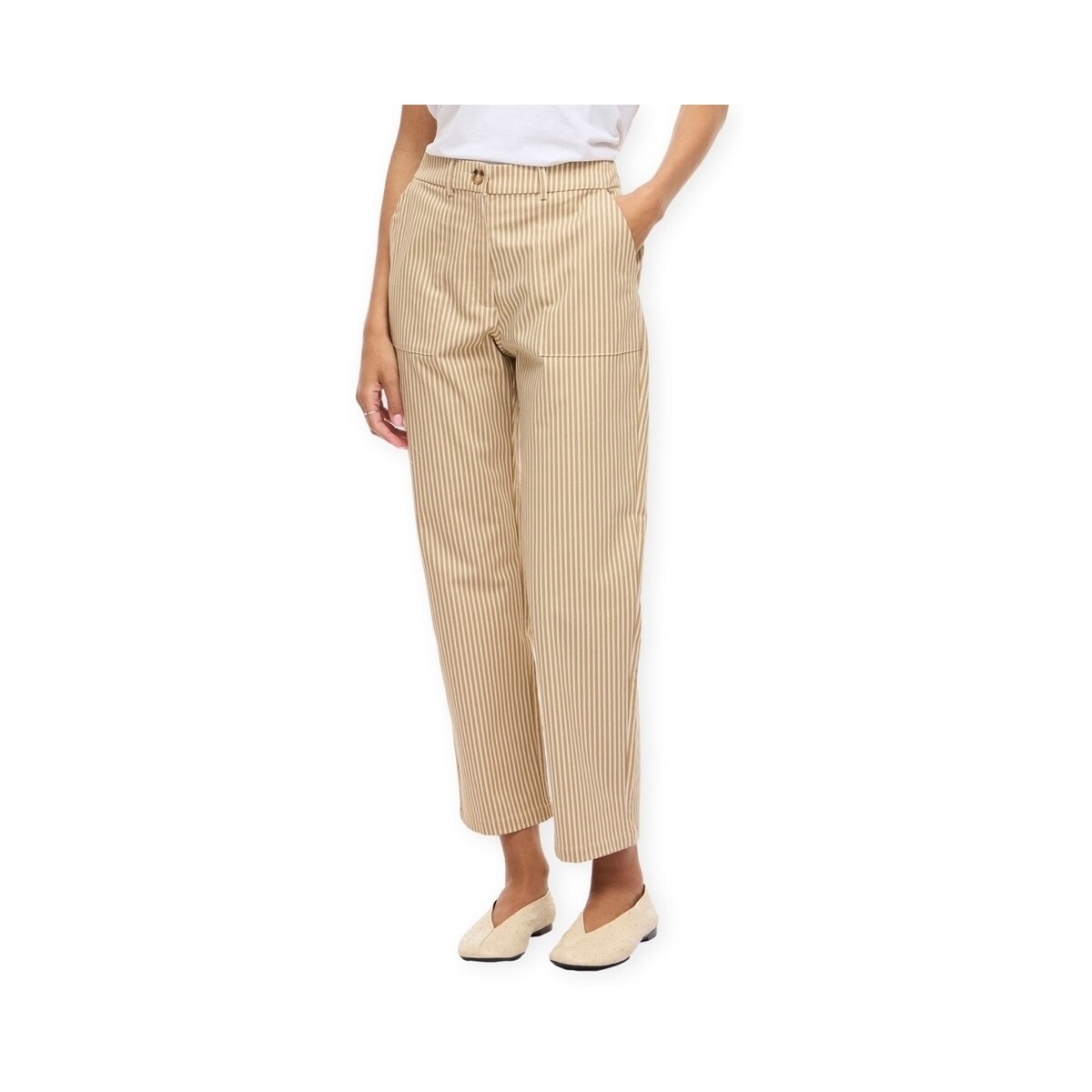Παντελόνα Vila Rekka Trousers - Birch/Travertine