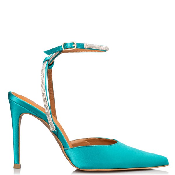 SATIN STILETTO PUMPS