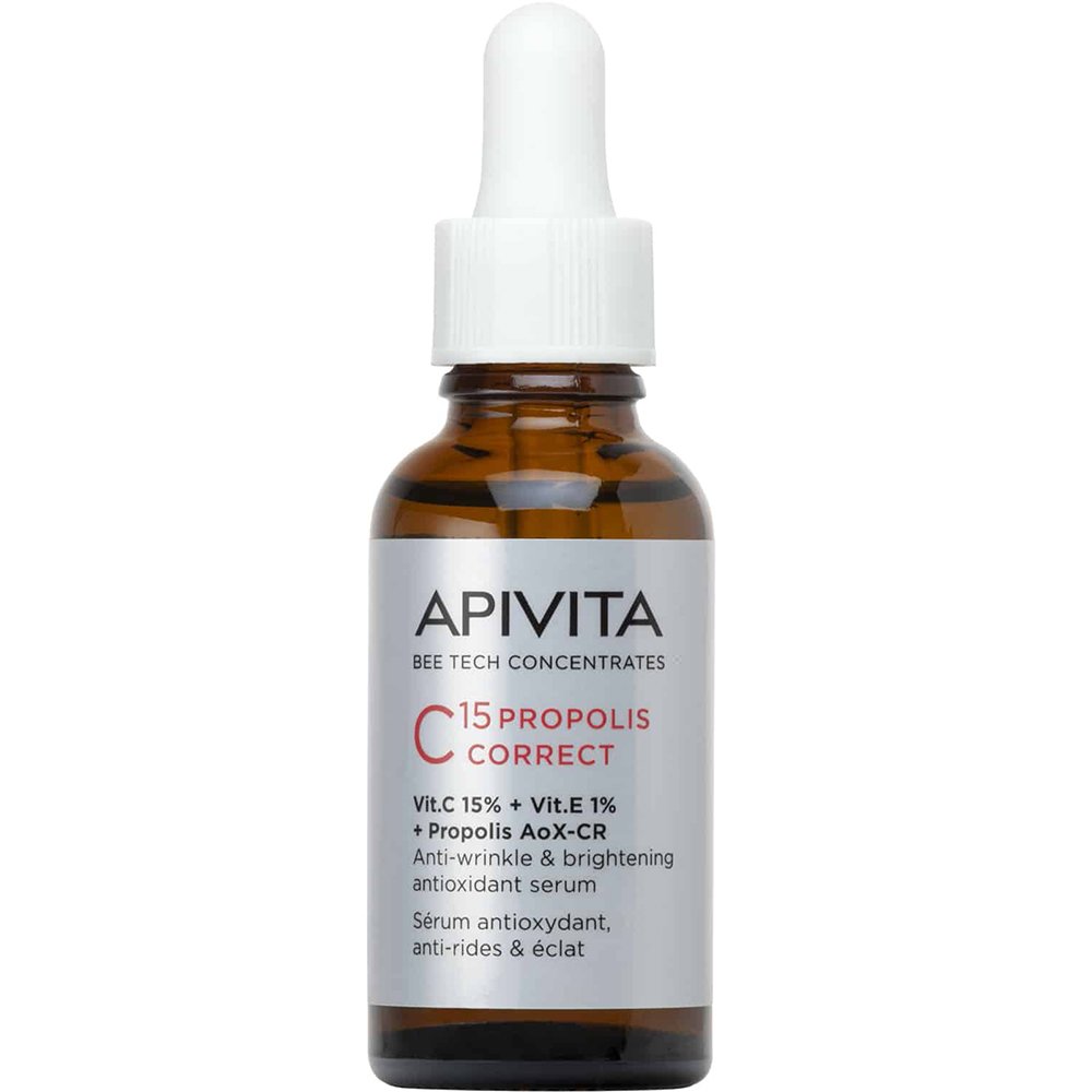 Apivita Bee Tech Concentrates​​​​​​​ C15 Propolis Correct Serum Αντιρυτιδικός & Αντιοξειδωτικός Ορός Λάμψης Προσώπου Κατά των Πανάδων με 15% Καθαρή Βιταμίνη C, 1% Βιταμίνη Ε & Πρόπολη 30ml