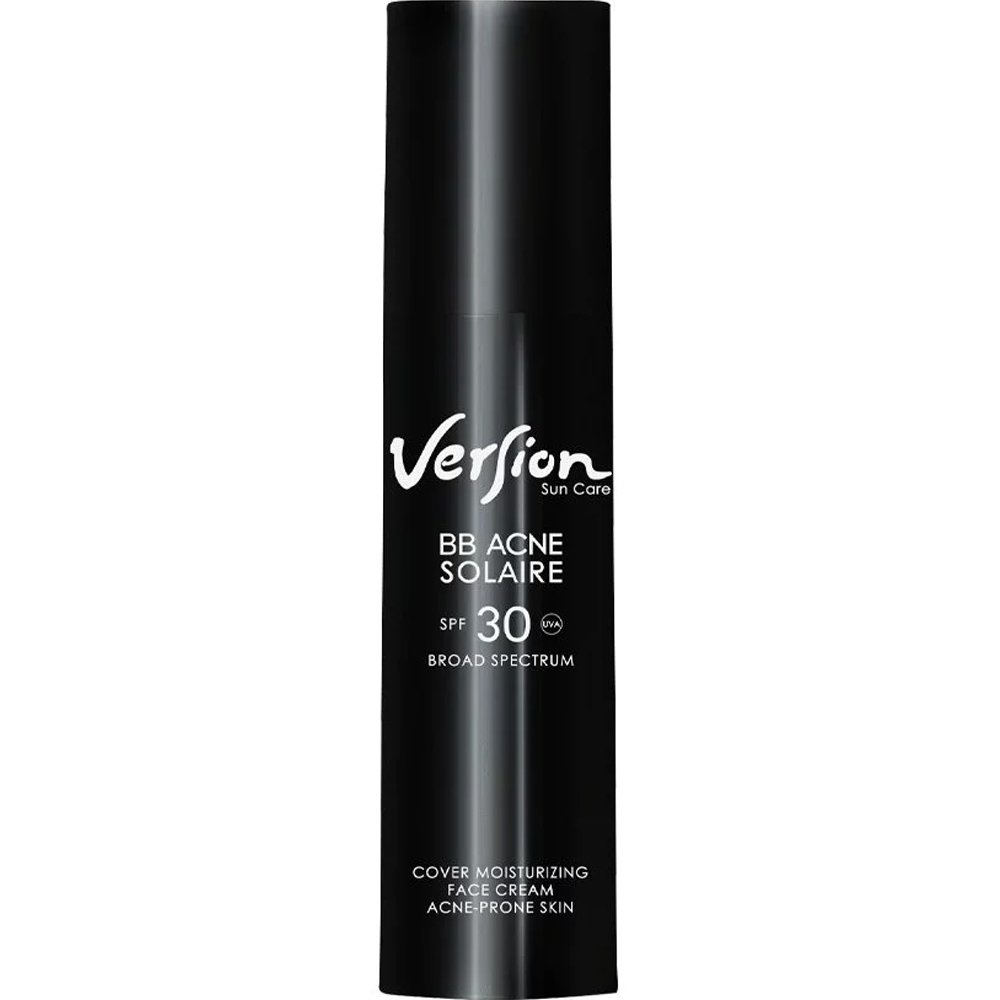Version Suncare BB Acne Solaire Spf30 Cover Moisturizing Face Cream Αντηλιακή Κρέμα Προσώπου Υψηλής Προστασίας με Χρώμα για Λιπαρά Δέρματα με Τάση Ακμής 50ml