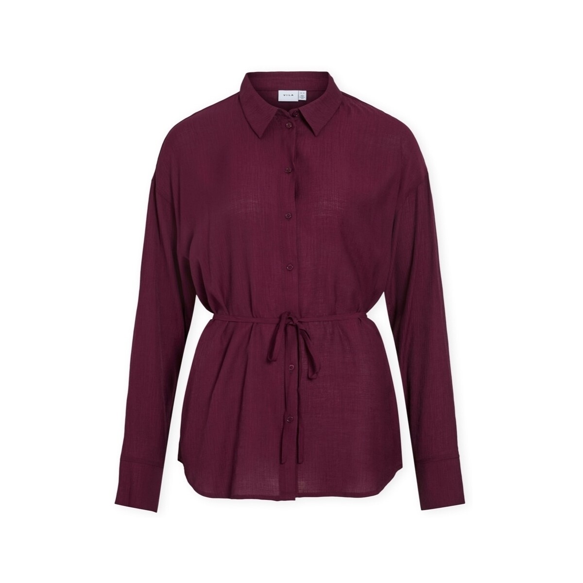 Μπλούζα Vila Hikka Long Shirt - Fig
