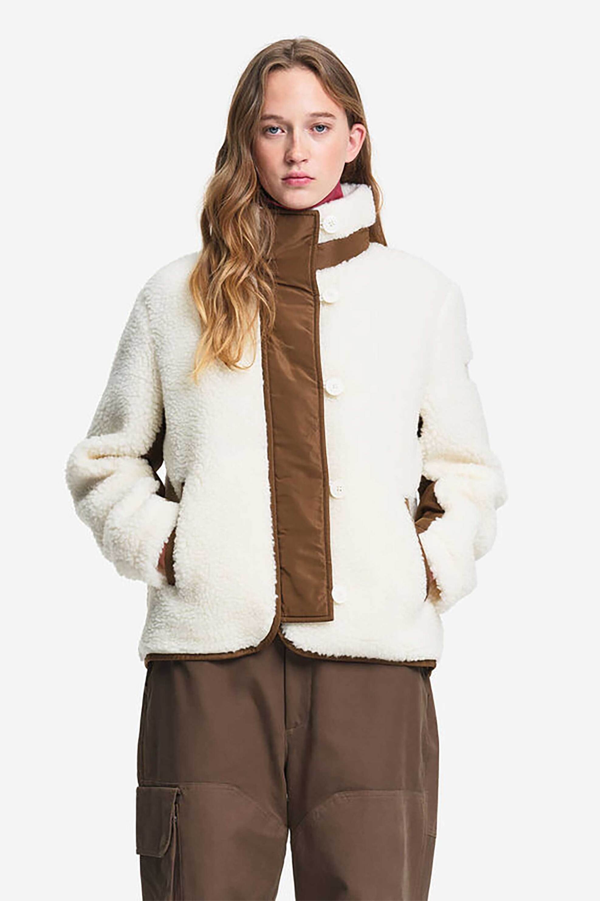 Aigle γυναικείο jacket από μαλλί με επένδυση sherpa