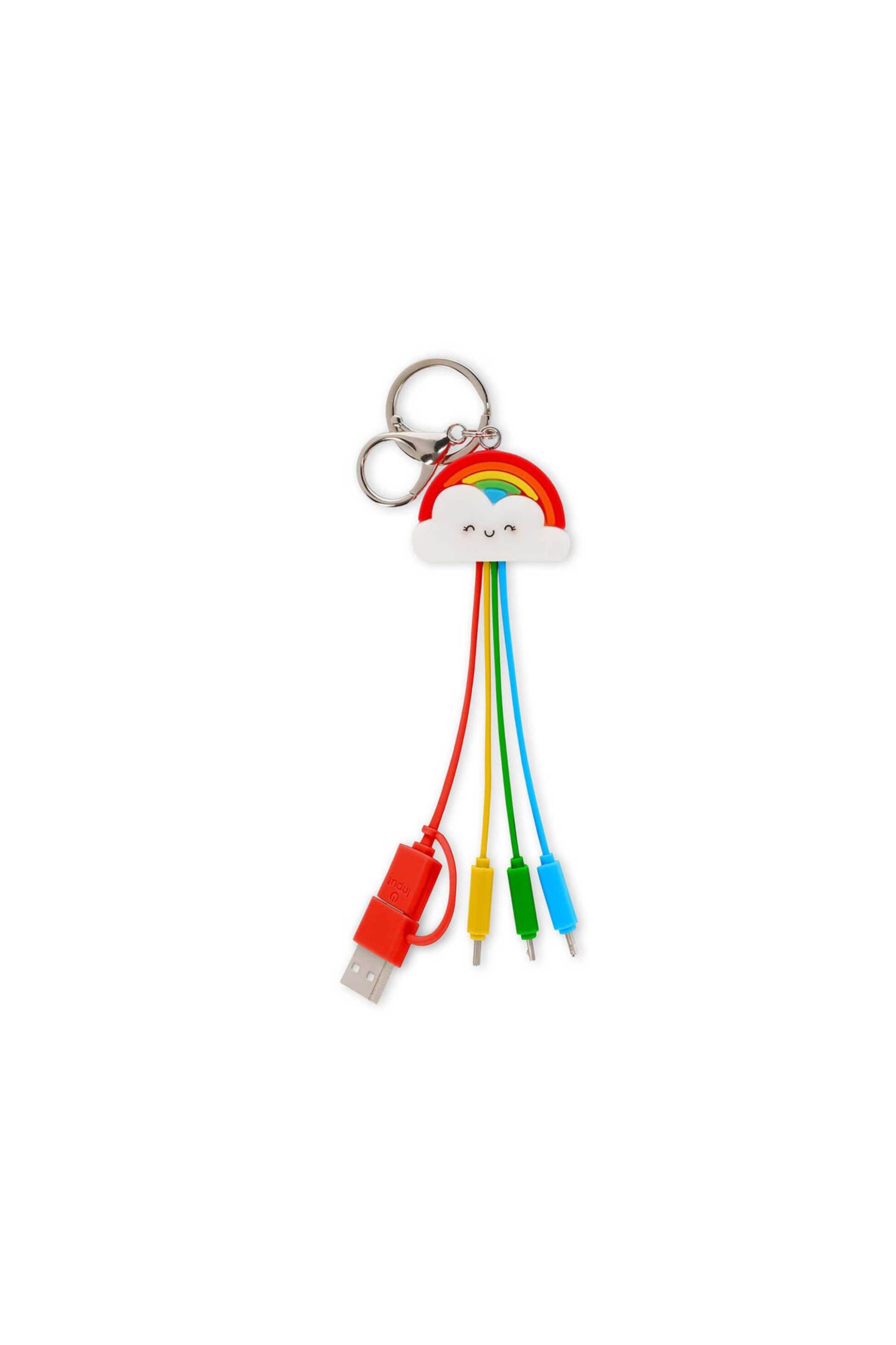 Legami 6-in-1 Keychain Charging Cable - Link Up - Rainbow