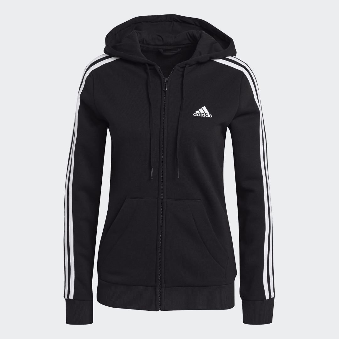 Essentials Fleece 3-Stripes Full-Zip Hoodie