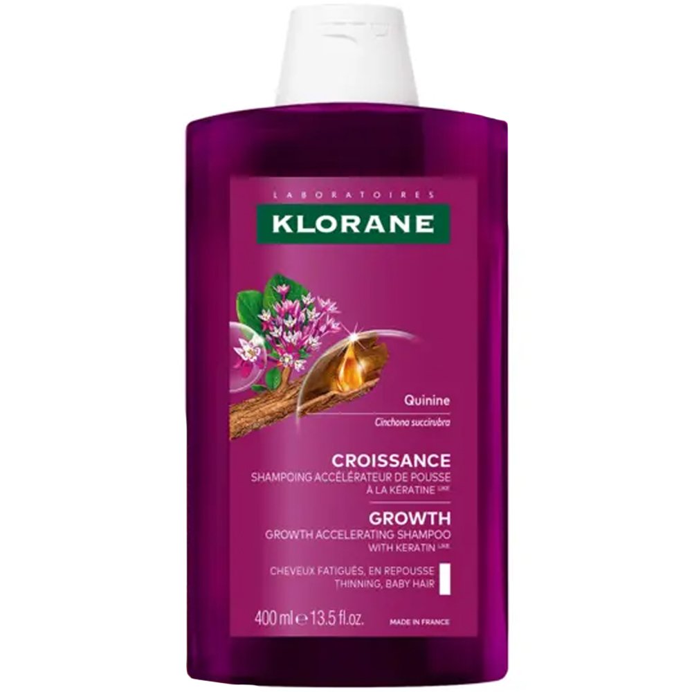 Klorane Growth Accelerator with Adenosine Shampoo Σαμπουάν Επιτάχυνσης της Ανάπτυξης Νέων Τριχοθηλάκων με Αδενοσίνη & Κινίνη 400ml